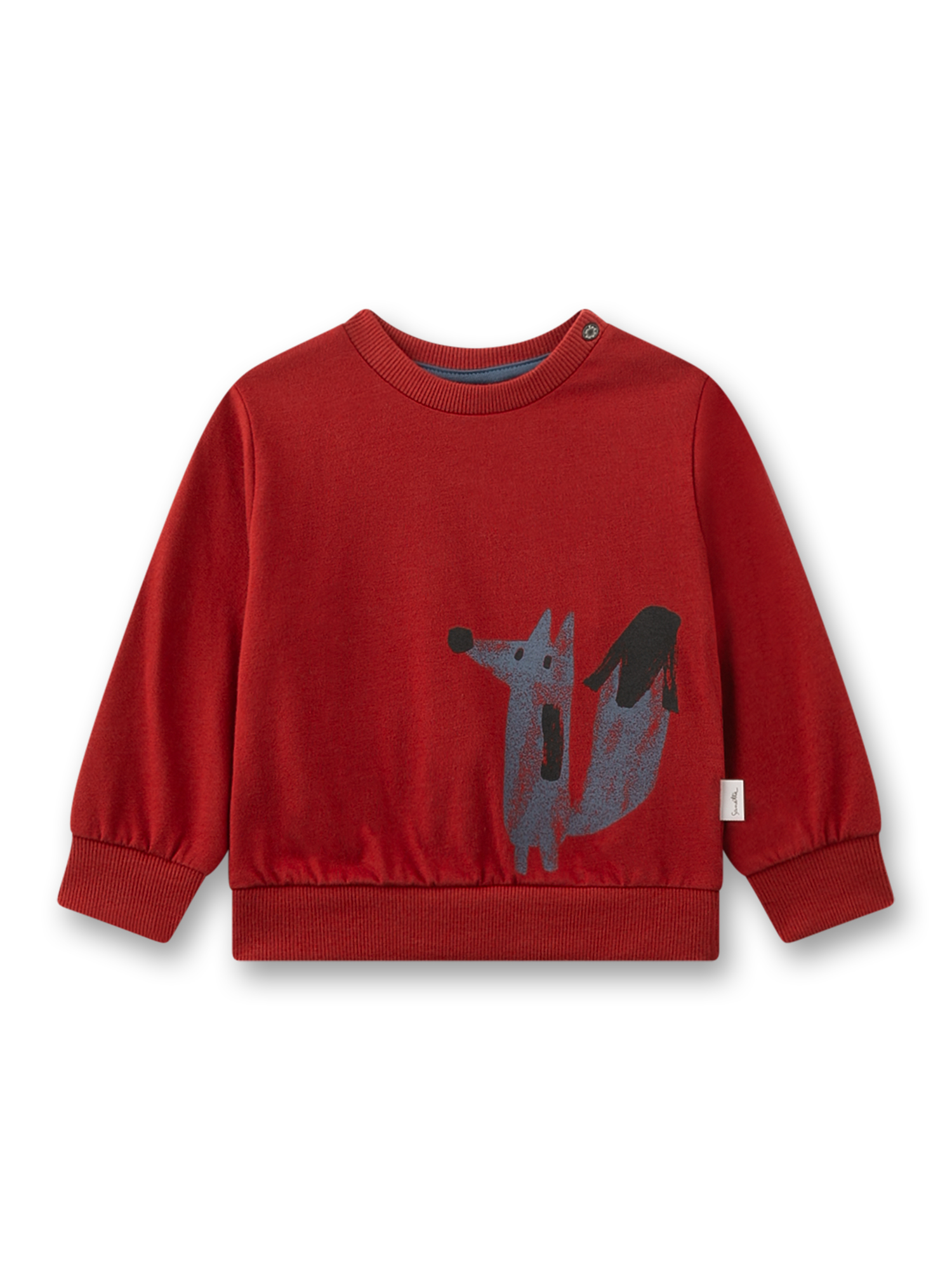 Baby-Sweatshirt Jungen rostrot Fuchs