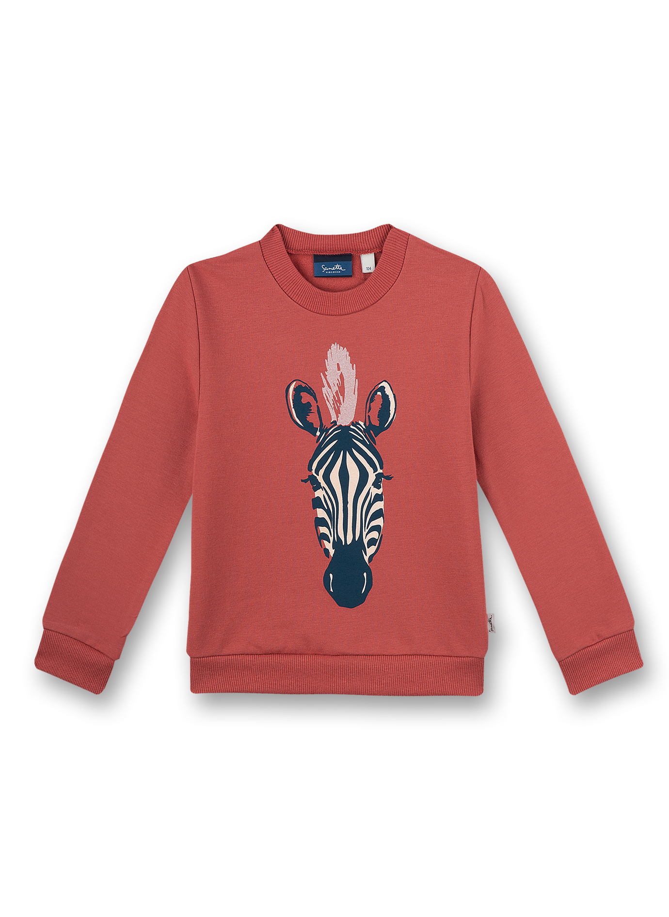 Mädchen-Sweatshirt Rosa Crazy Zebra