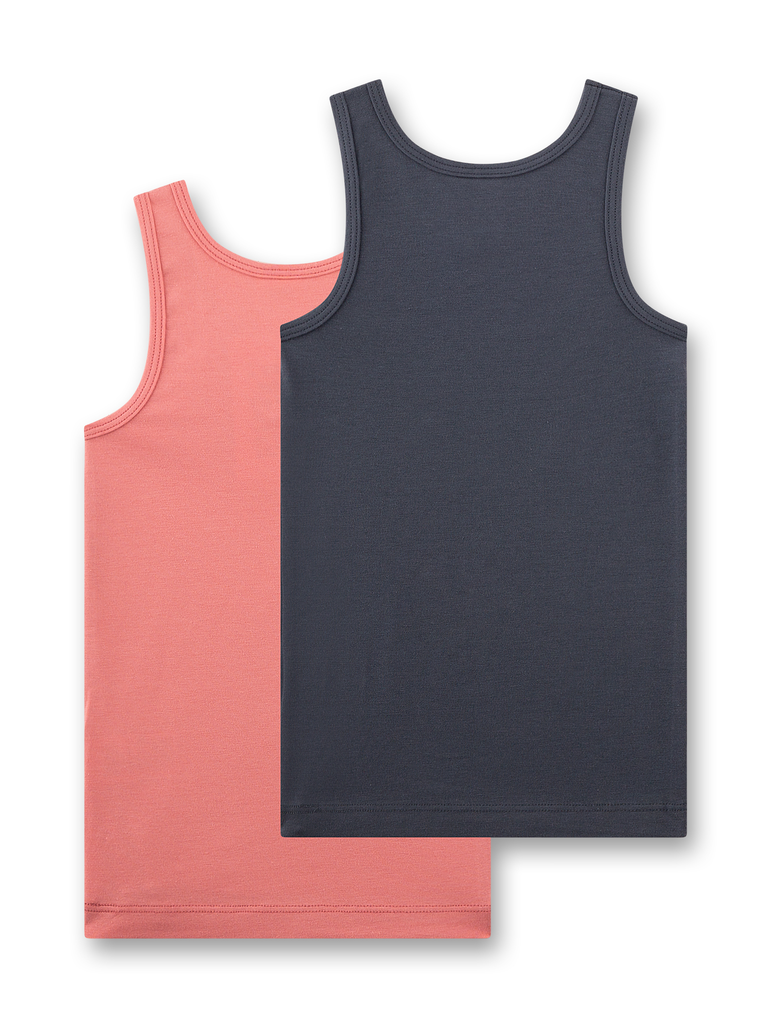 Tanktop, Ärmellos, Zweifarbig, Rosa, Marineblau