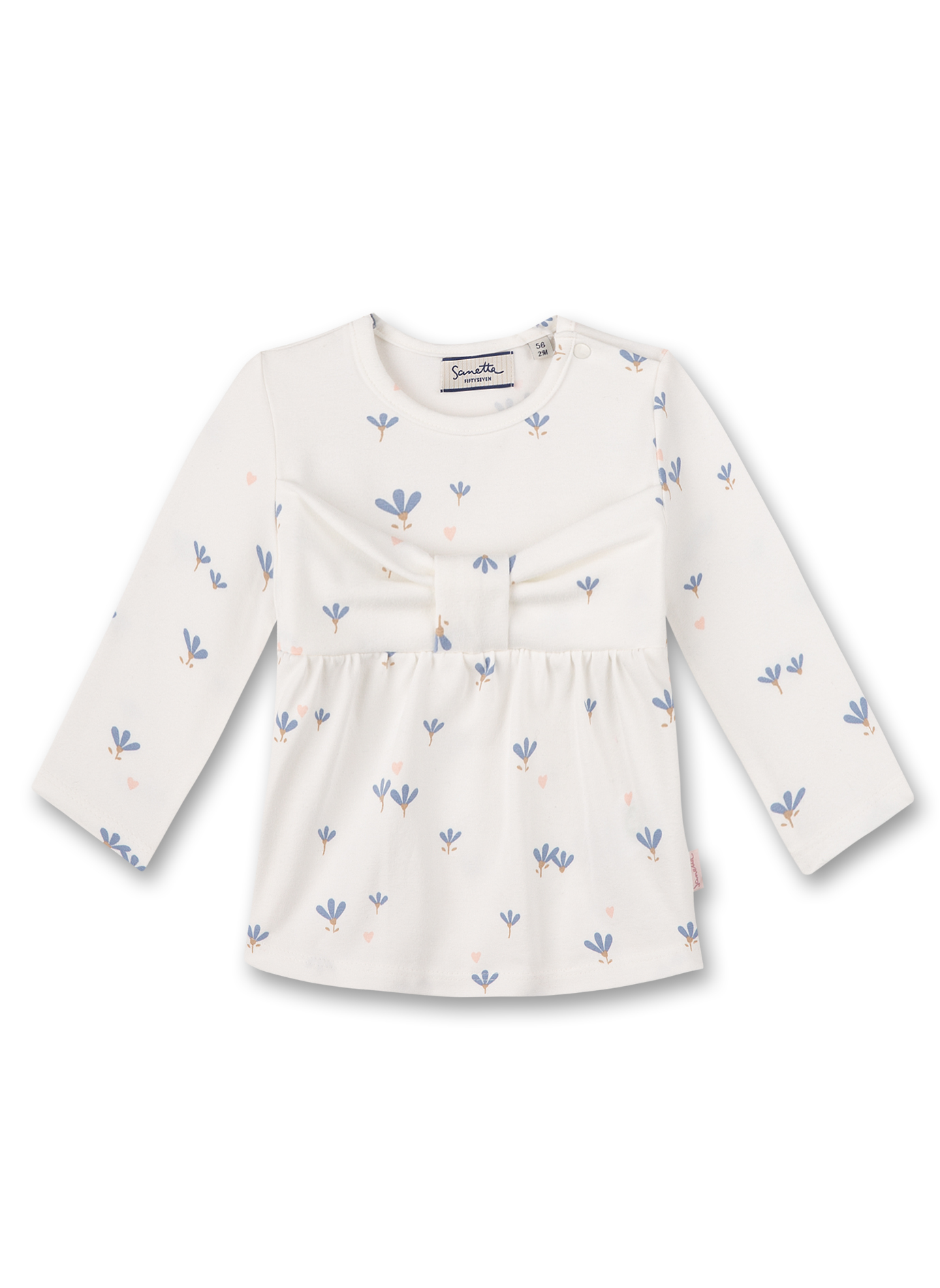 Mädchen-Shirt langarm Off-White