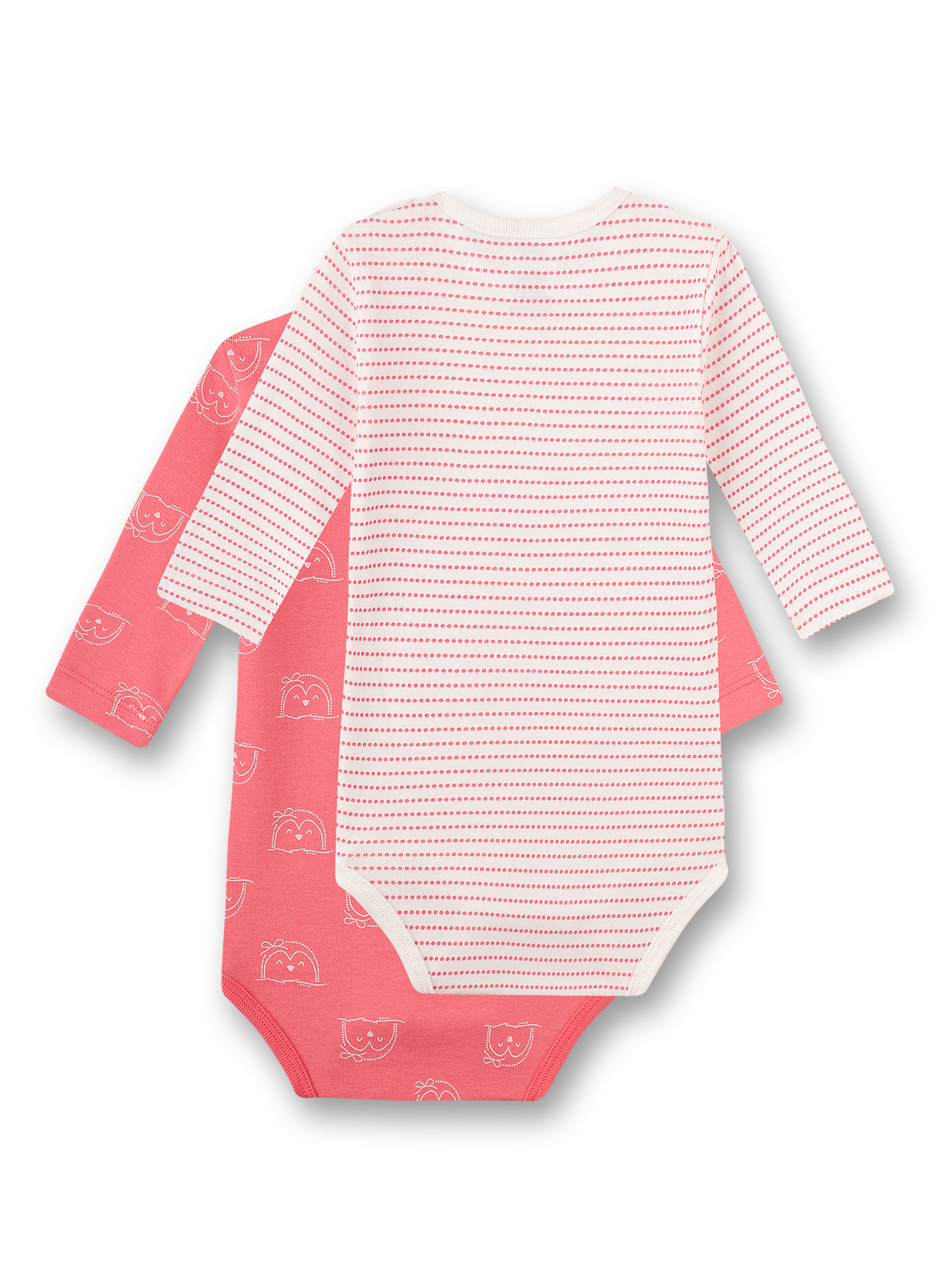 Body langarm (Doppelpack) Rosa Happy Penguin