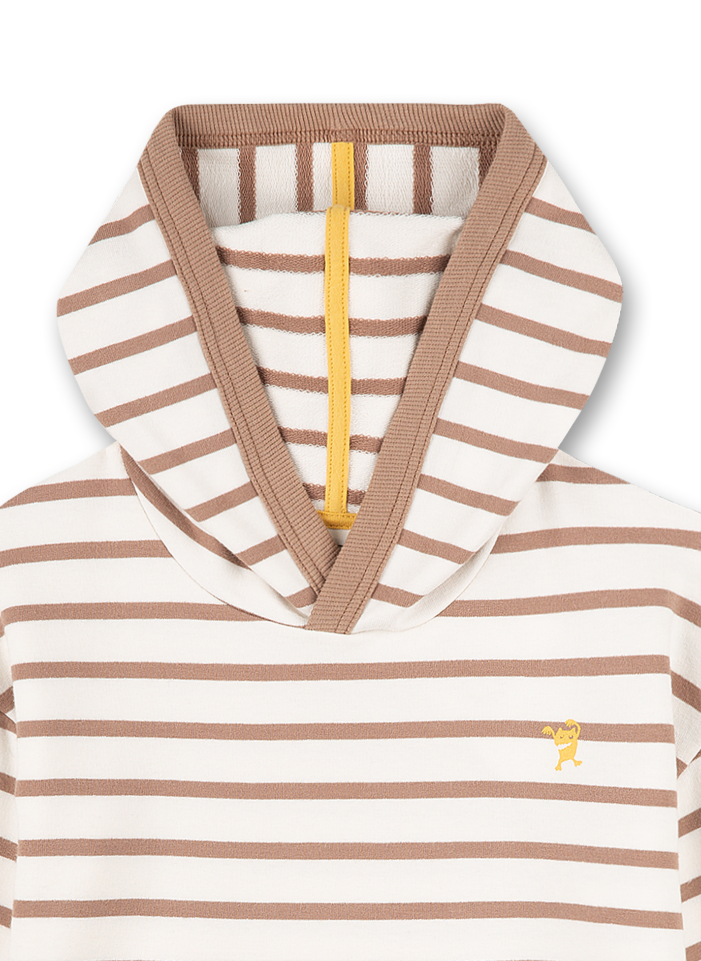 Jungen-Sweatshirt Braun Ringel