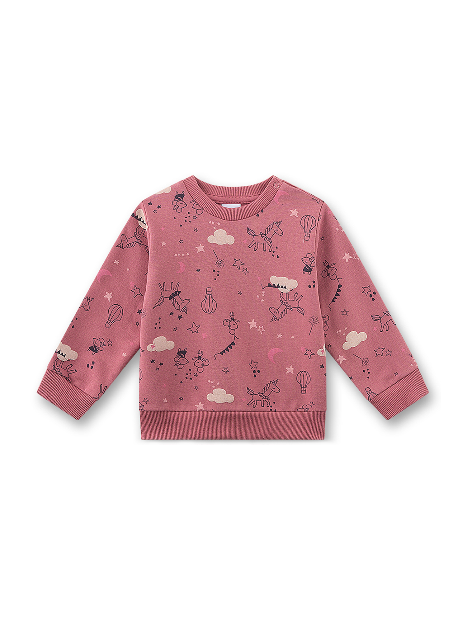 Pullover, Kinder, Rosa, Unicornen, Himmel Muster