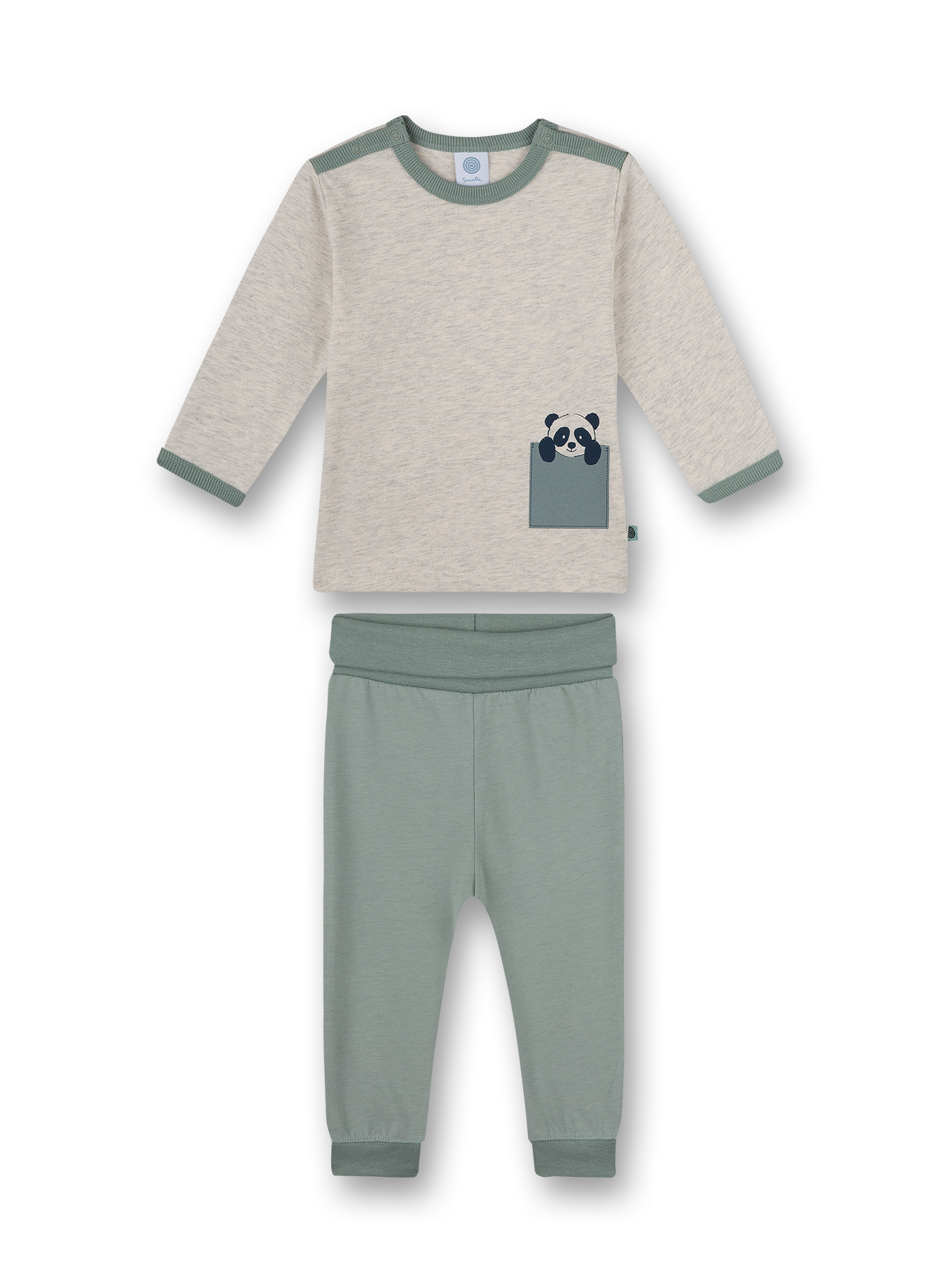 Jungen-Schlafanzug Beigemelange Panda