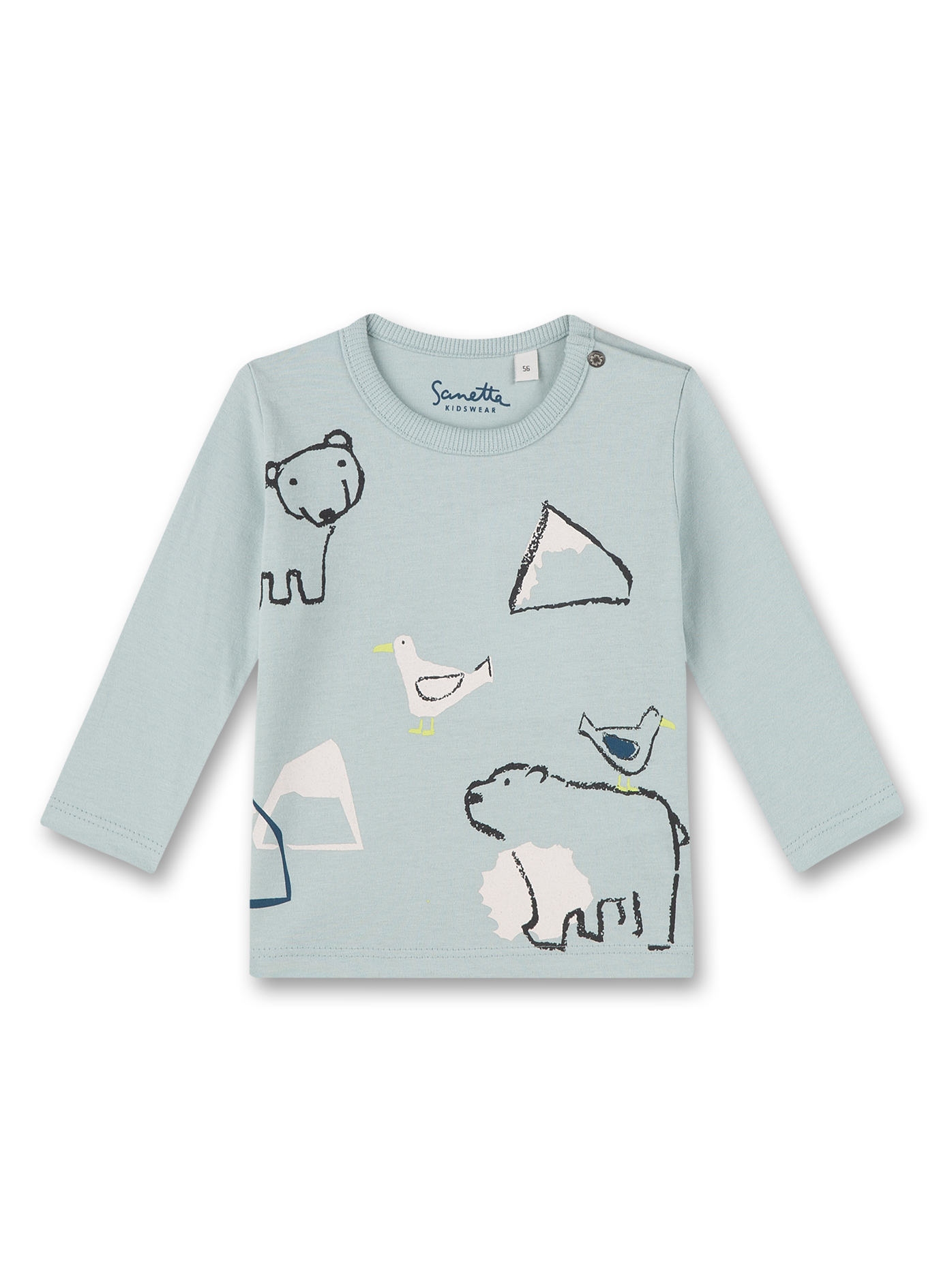 Jungen-Shirt langarm Hellblau