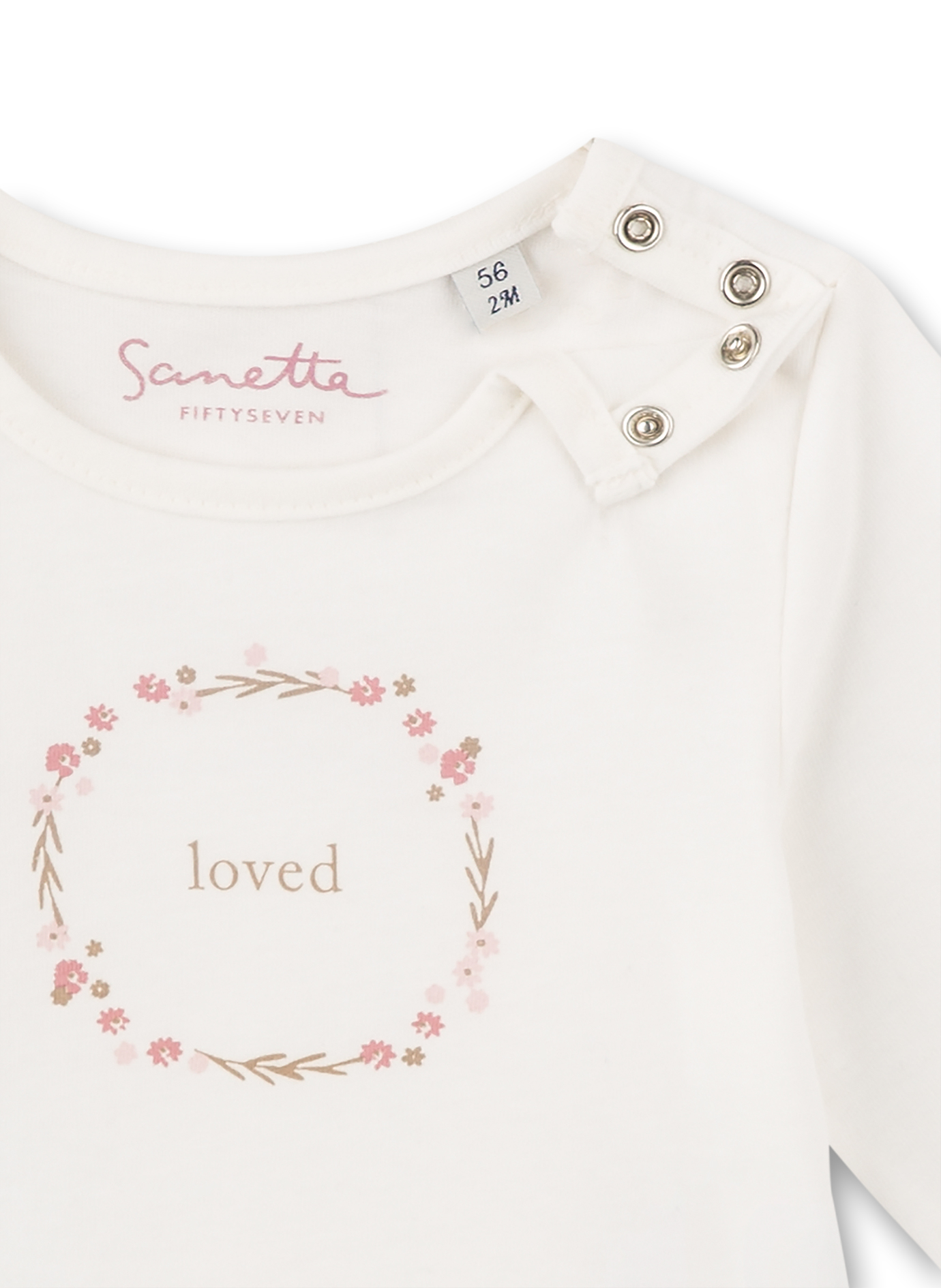 Mädchen-Shirt langarm Off-White Lovely Teddy
