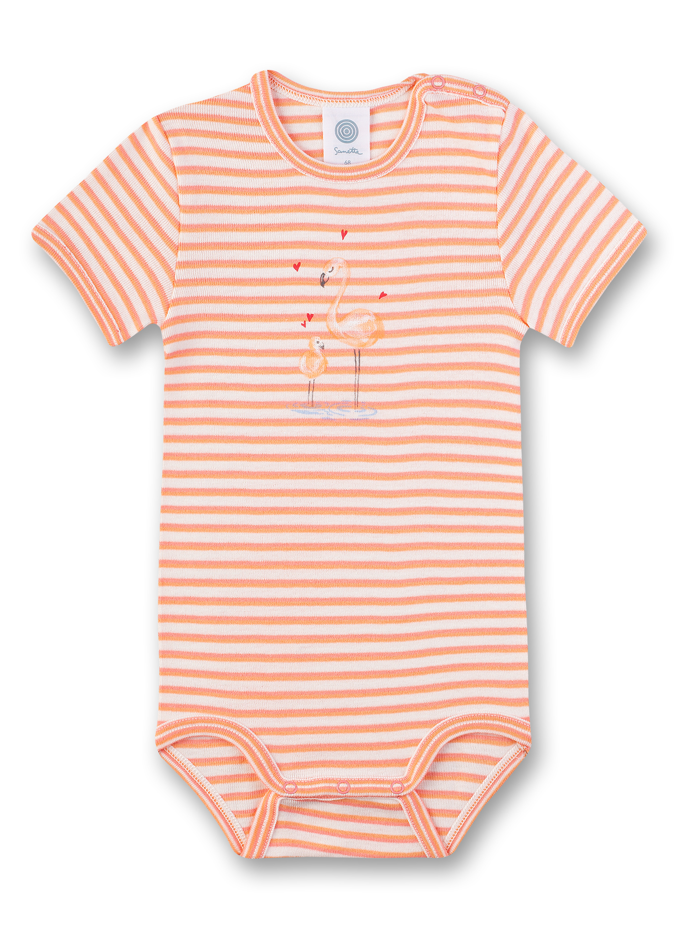 Body kurzarm Orange-geringelt Flamingo Breeze