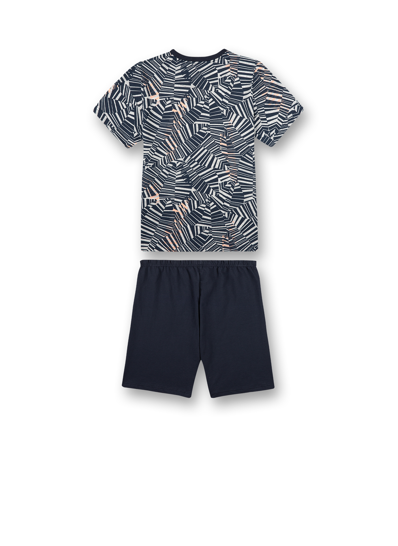 Jungen-Schlafanzug kurz Graumelange Wave Rider