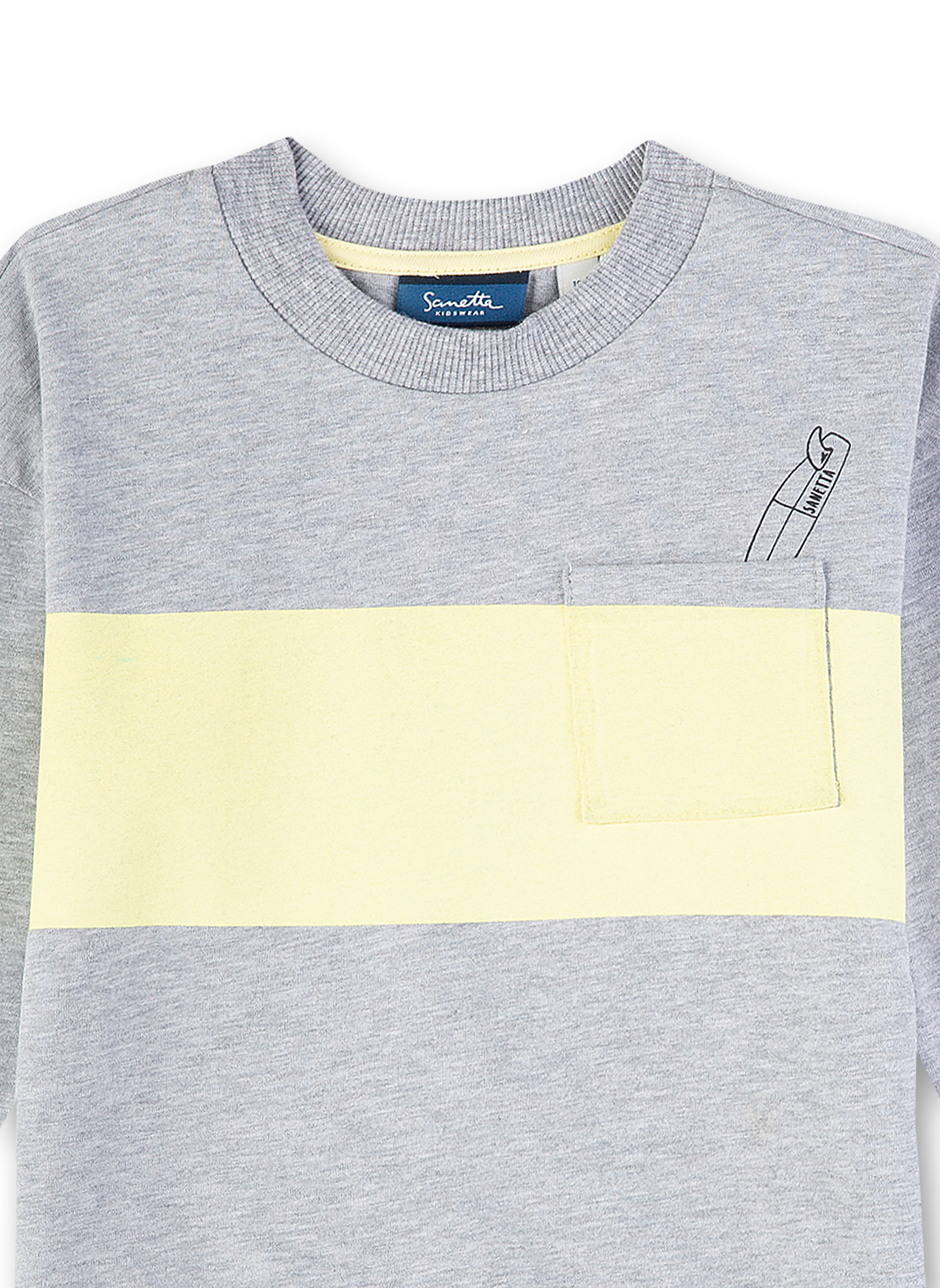 Jungen-Sweatshirt Graumelange Surf and Chill