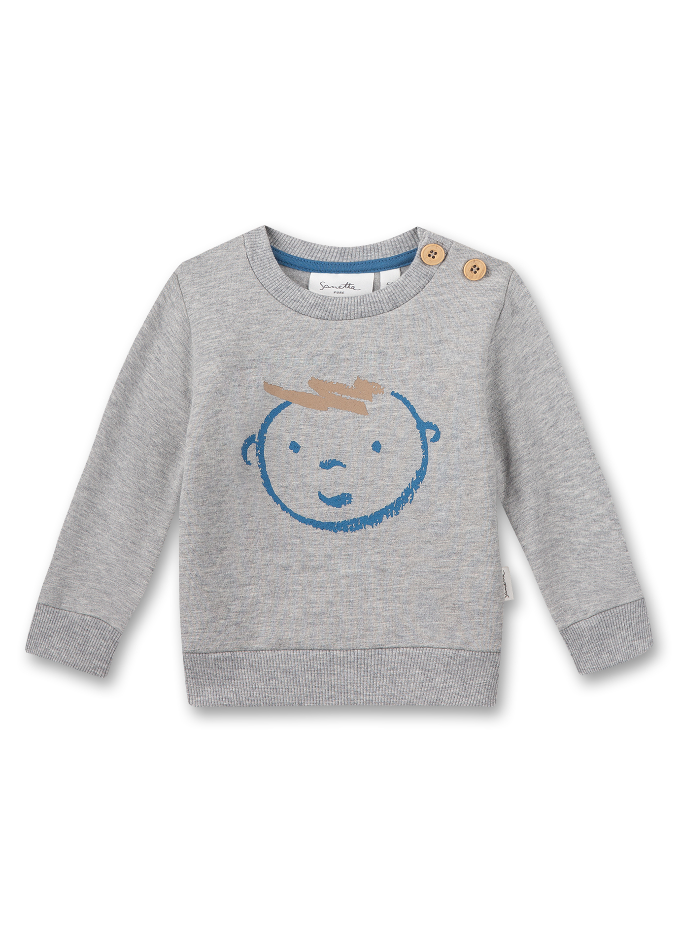 Jungen-Sweatshirt Graumelange