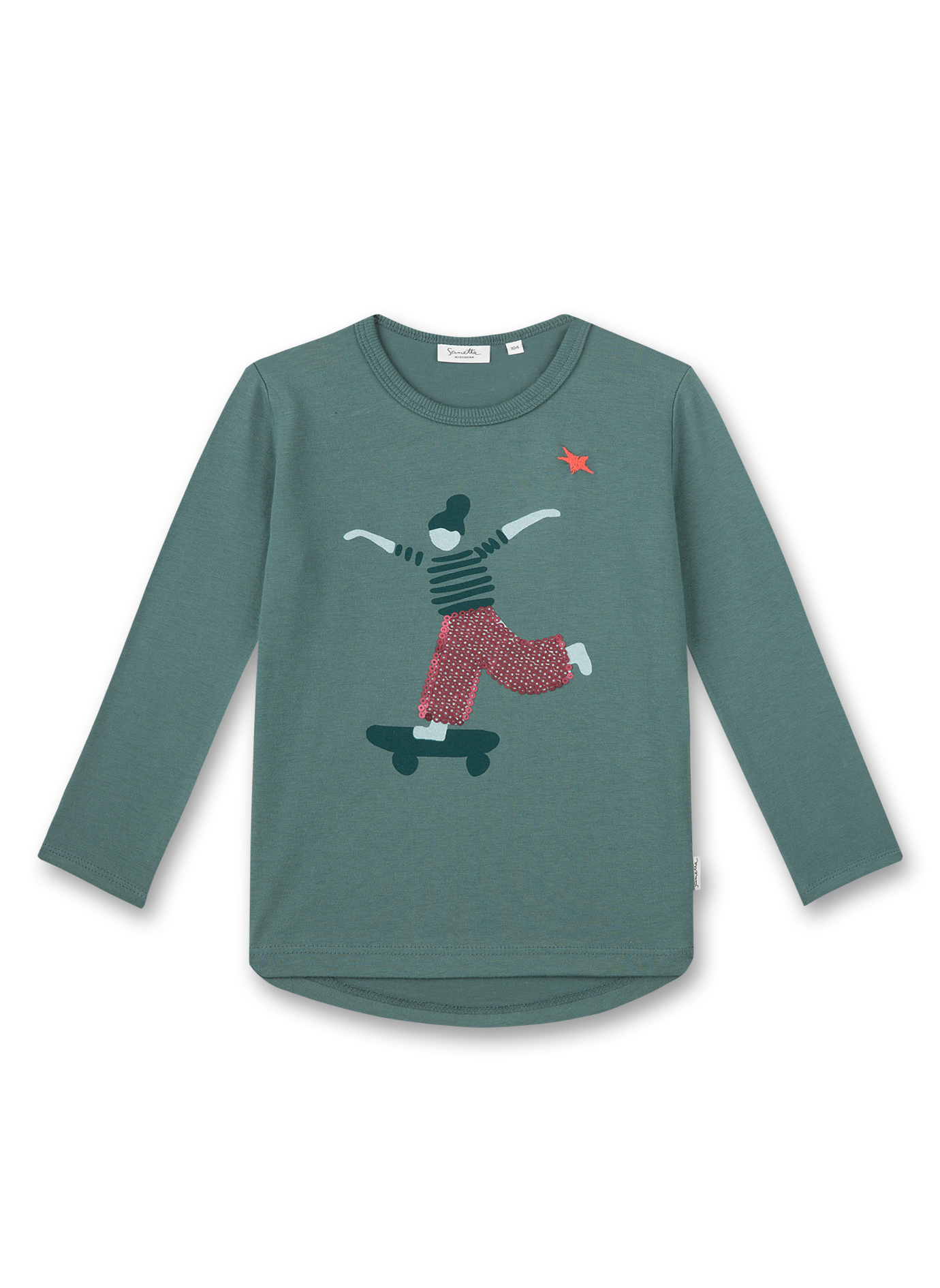 Mädchen-Shirt langarm Grün