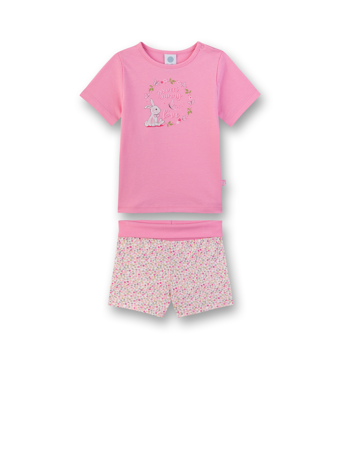 Mädchen-Schlafanzug Rosa Bunny Love