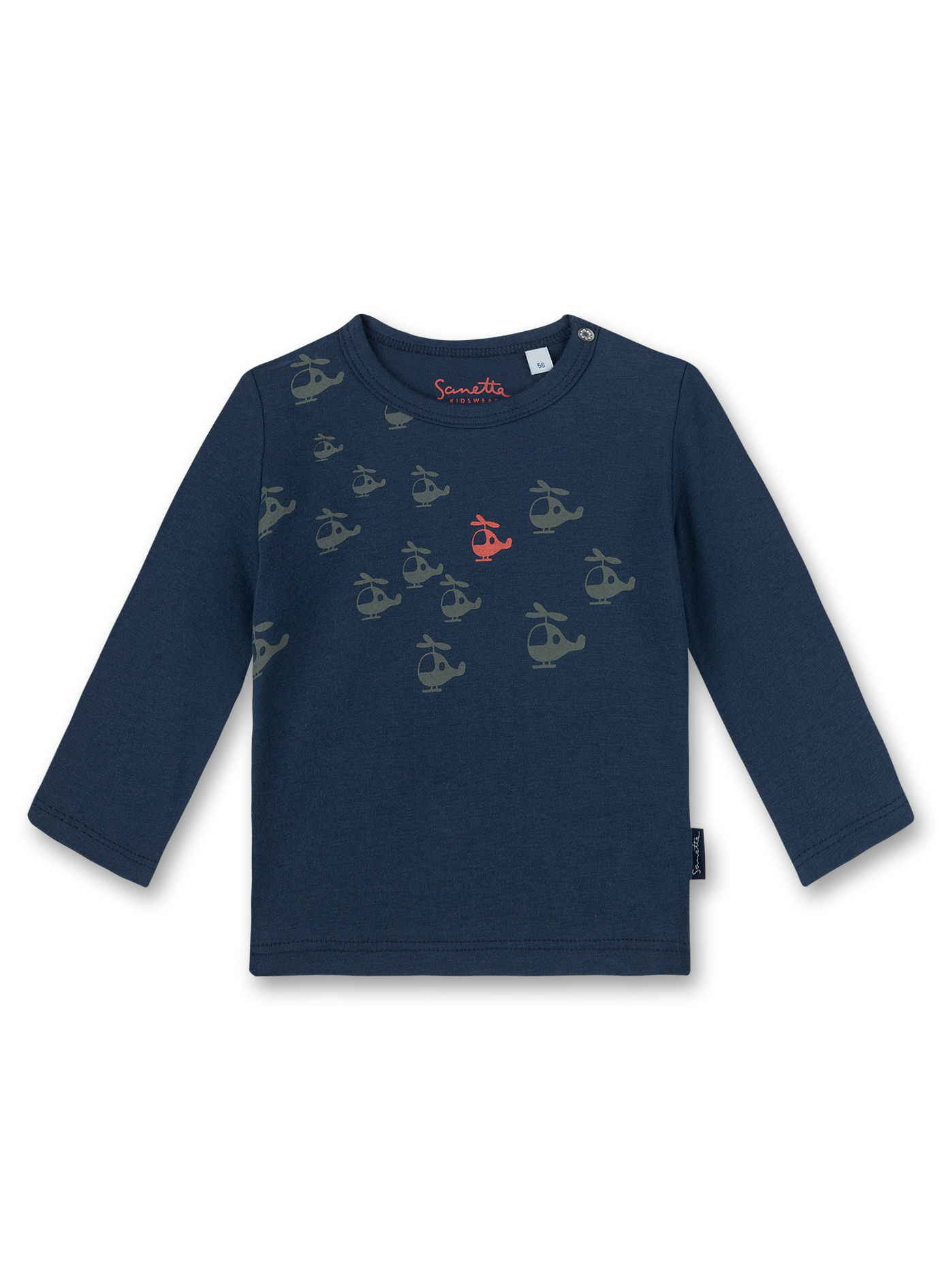 Jungen-Shirt langarm Blau Let's fly