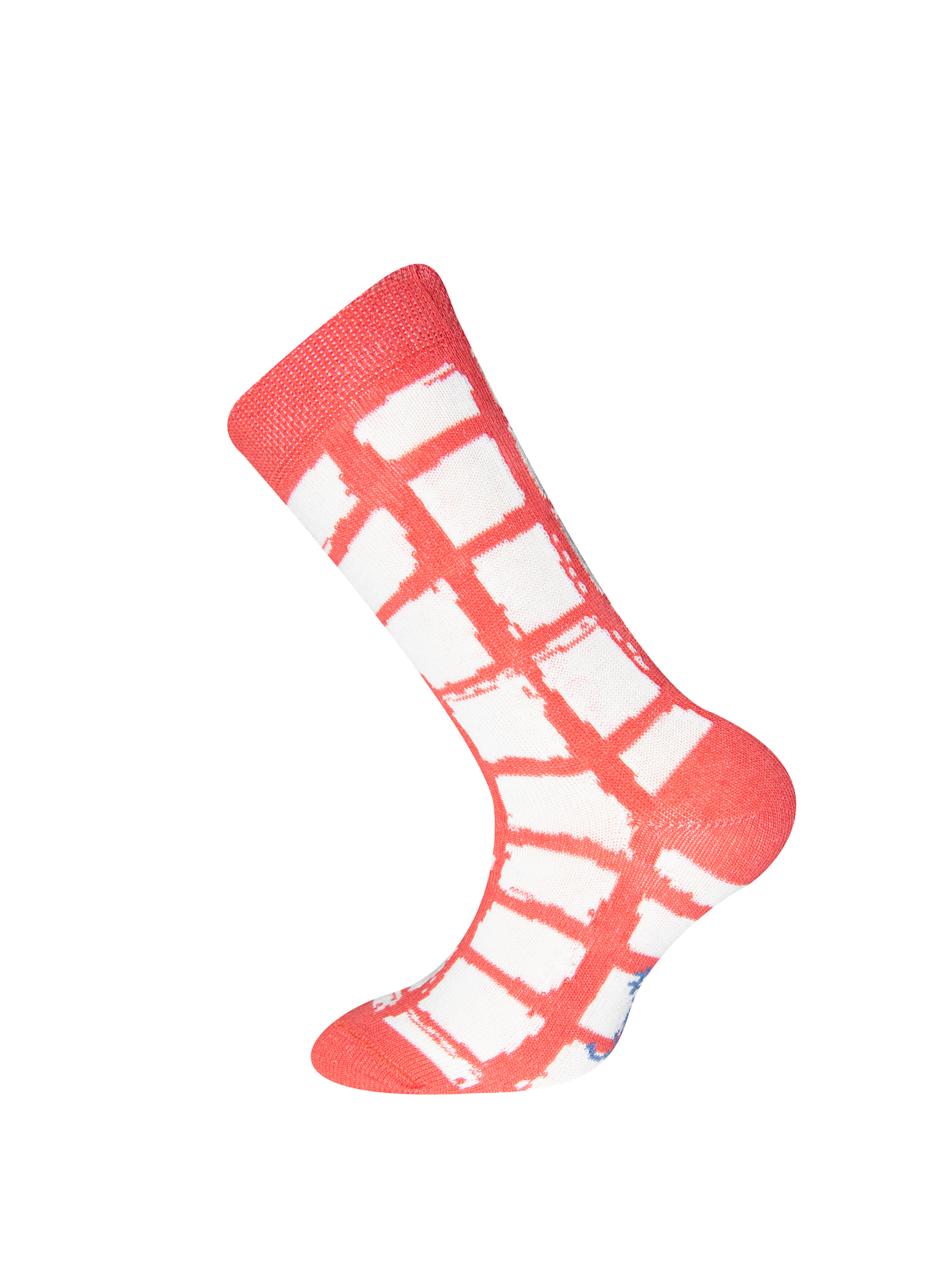 Mädchen-Socken (Doppelpack) Blau und Rot-kariert