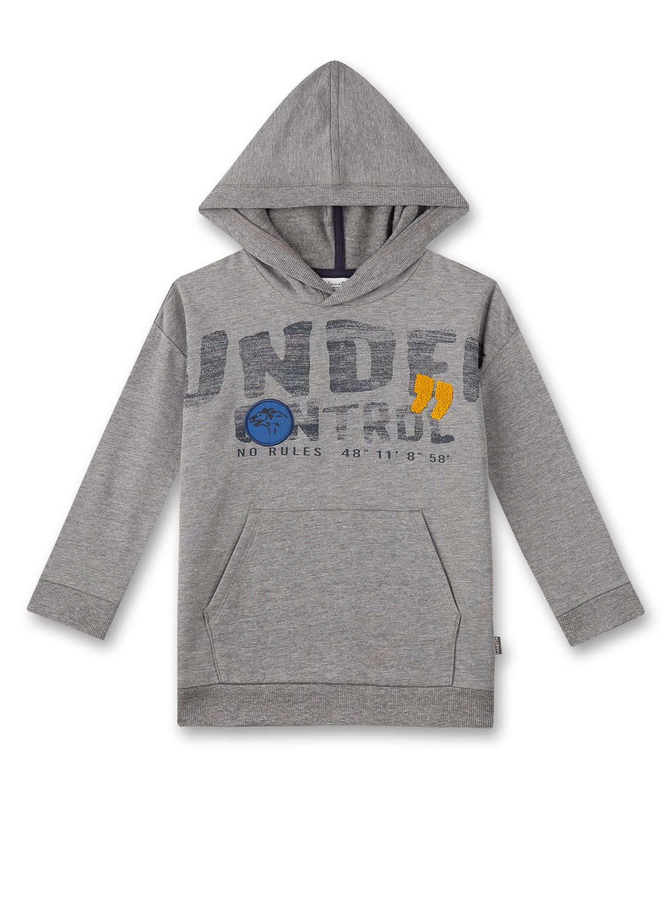 Jungen-Sweatshirt mit Kapuze Graumelange