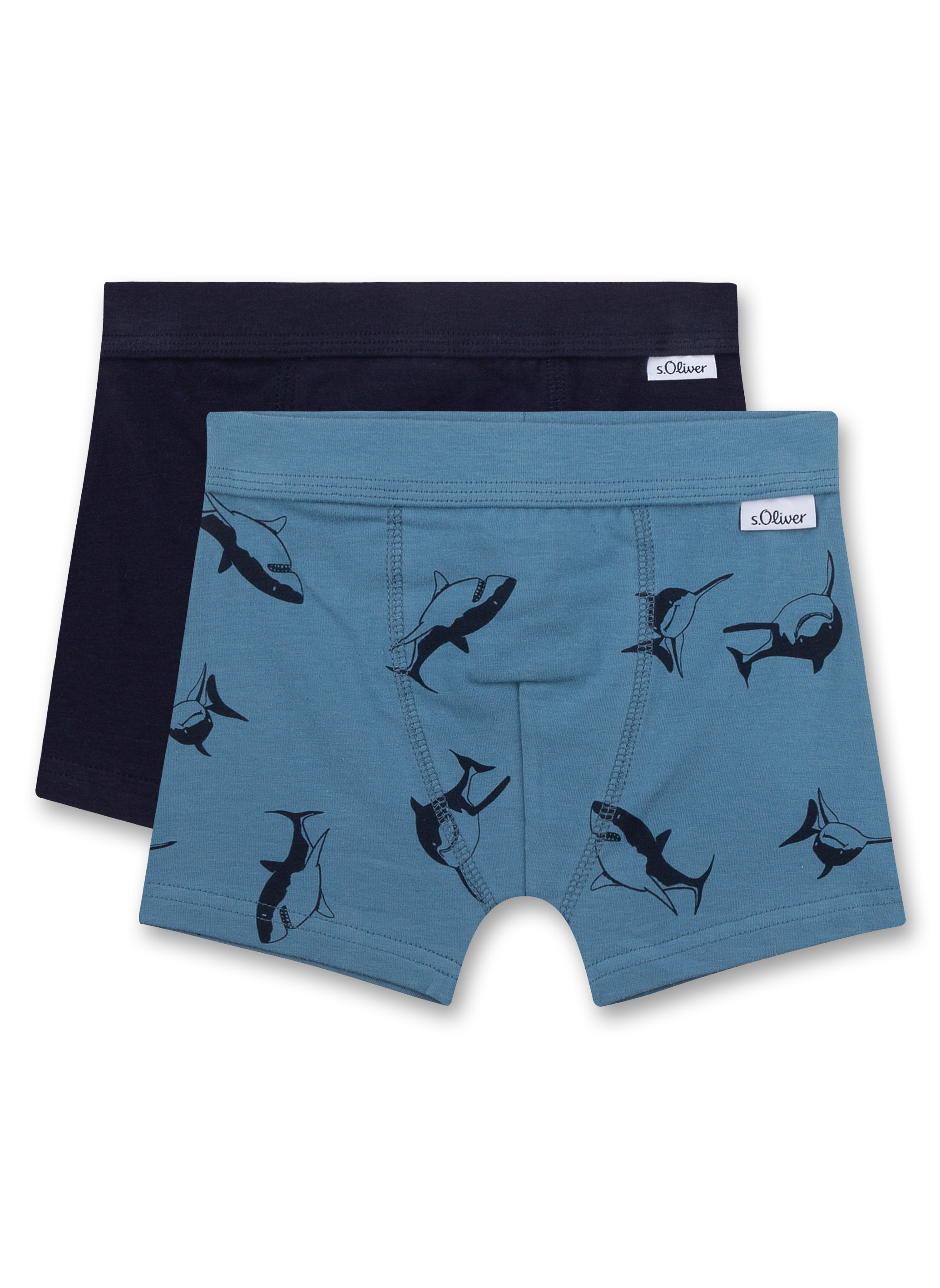 Jungen-Hipshorts (Doppelpack) Blau
