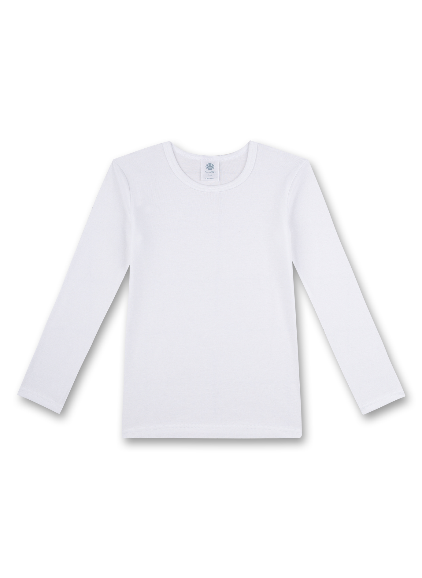 Unisex-Unterhemd langarm (Doppelpack) Weiß