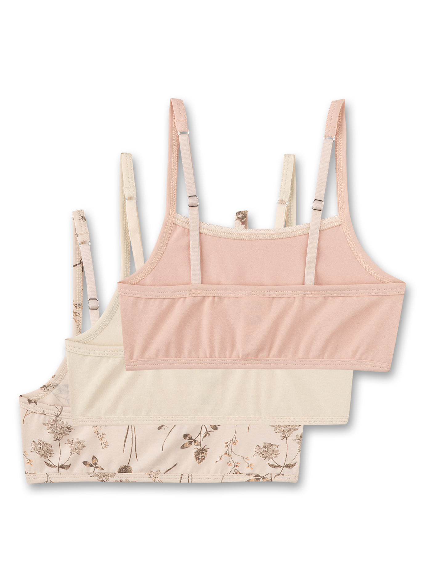 Mädchen-Bustier (Dreierpack) Rosa