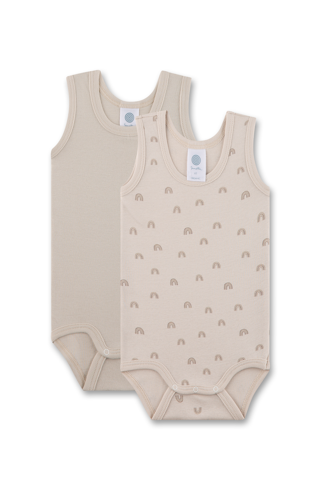 Baby-Body ärmellos (Doppelpack) beige