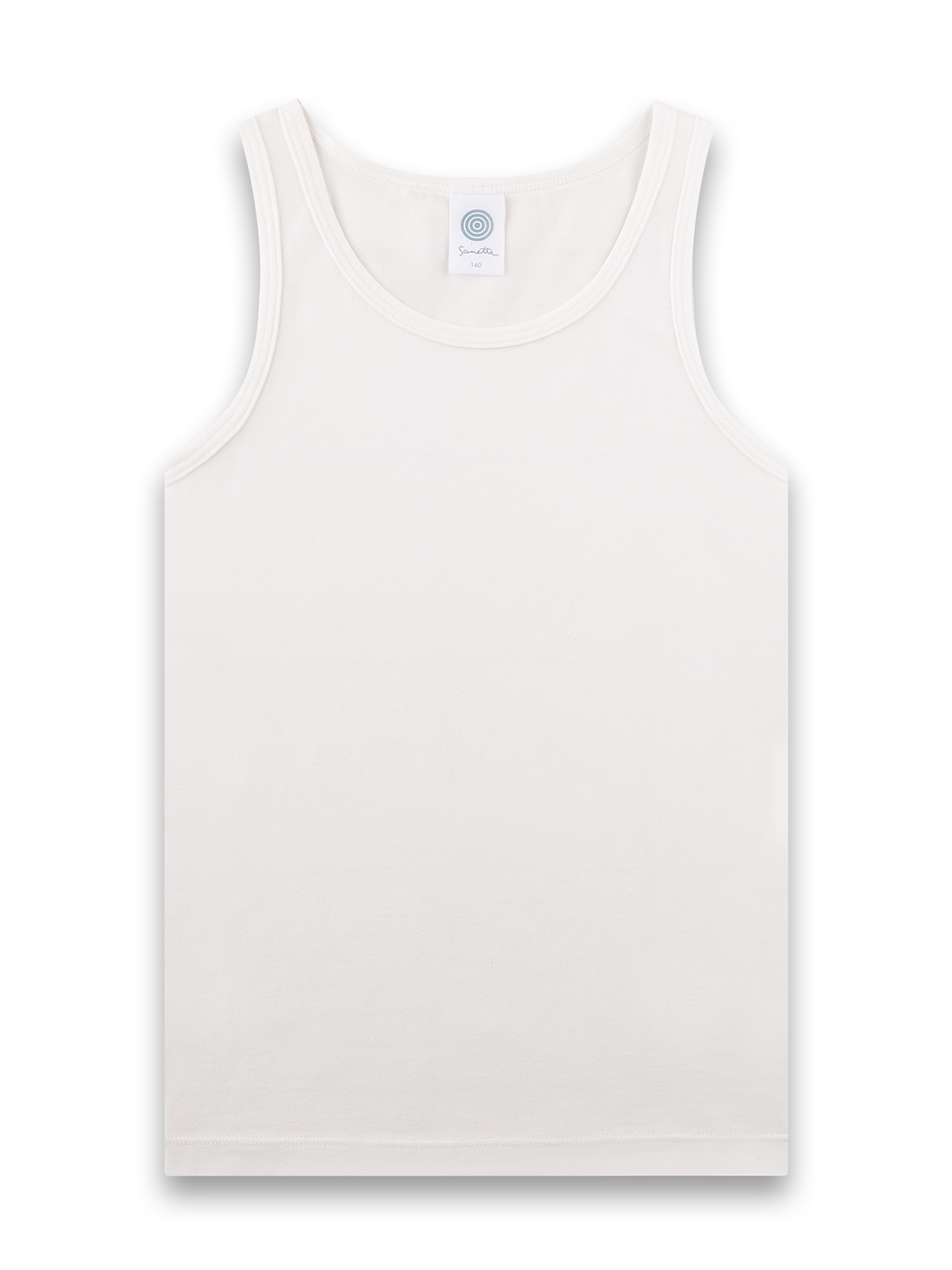 Tanktop, Weiß, Ärmellos, Einfarbig, Unterhemd