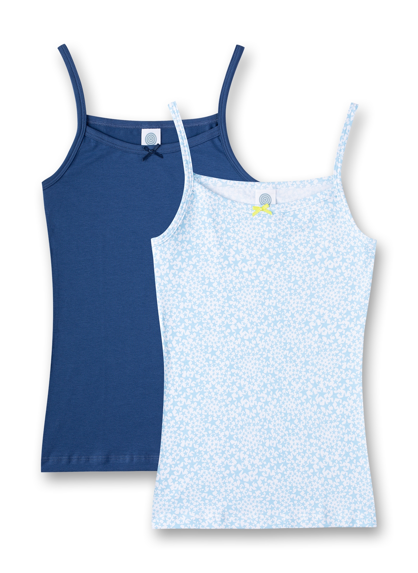 Mädchen-Unterhemd (Doppelpack) Blau Starry Nights