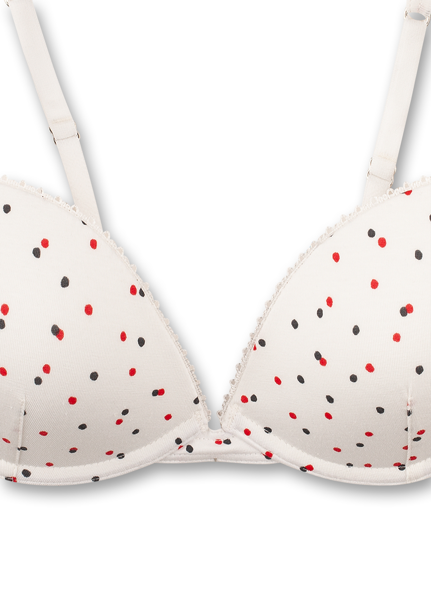 Mädchen-Soft Cup Bra Broken-White Dots-Allover Happy Girls