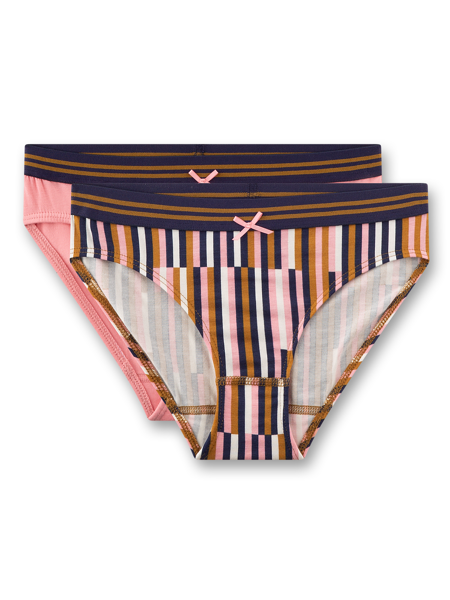 Unterwäsche, Höschen, Streifen, Multicolor, Bündchen mit Schleife