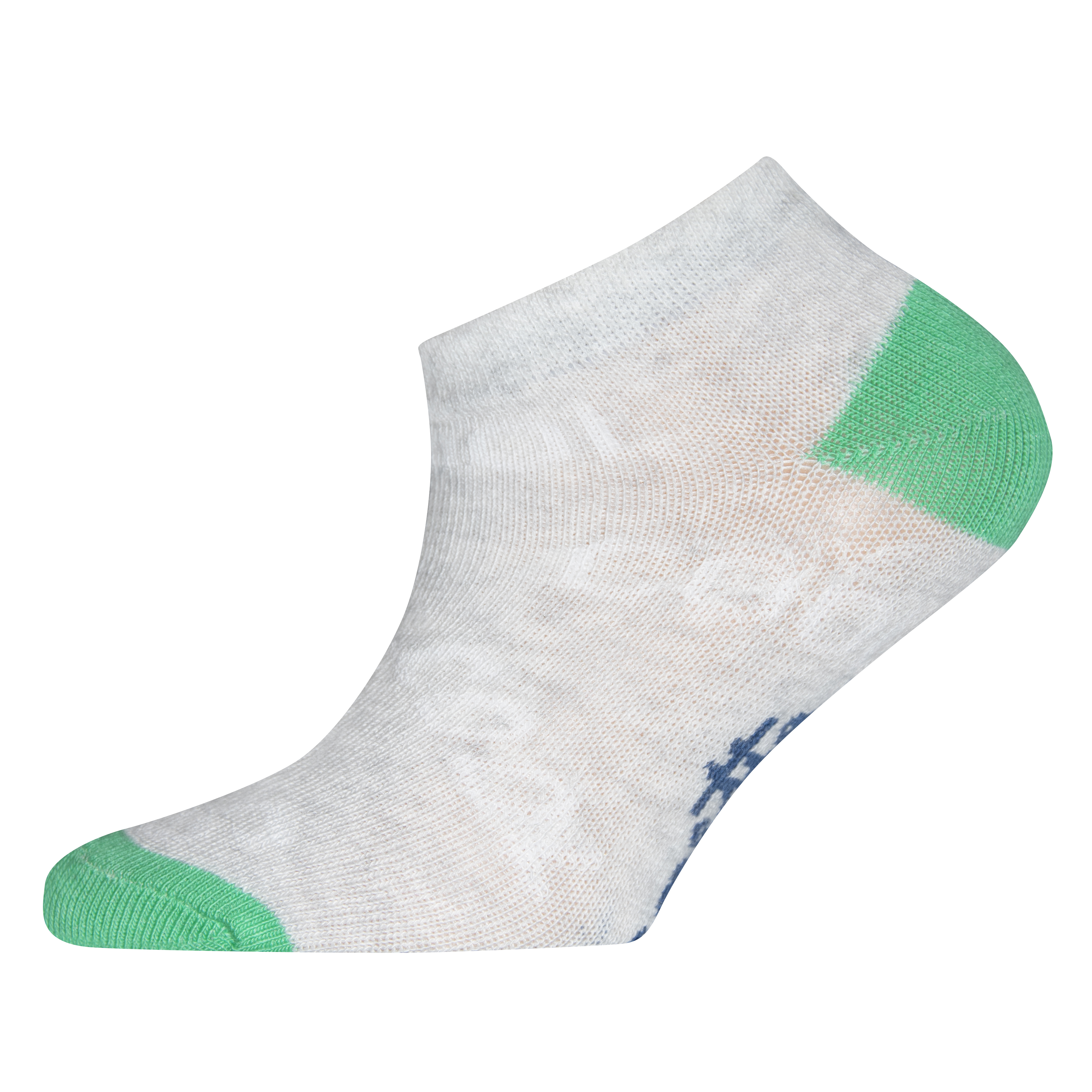 Jungen Sneaker-Socken (Doppelpack) Grün und Graumelange