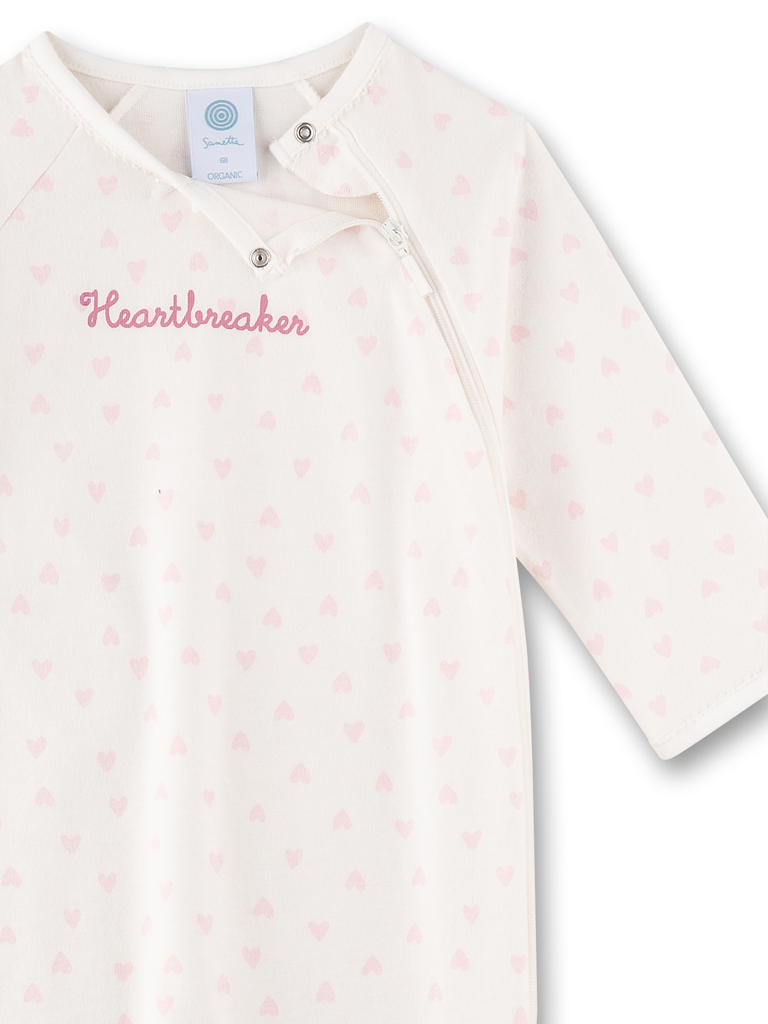 T-Shirt, Pink hearts, Long sleeve, Printed text, Baby clothing