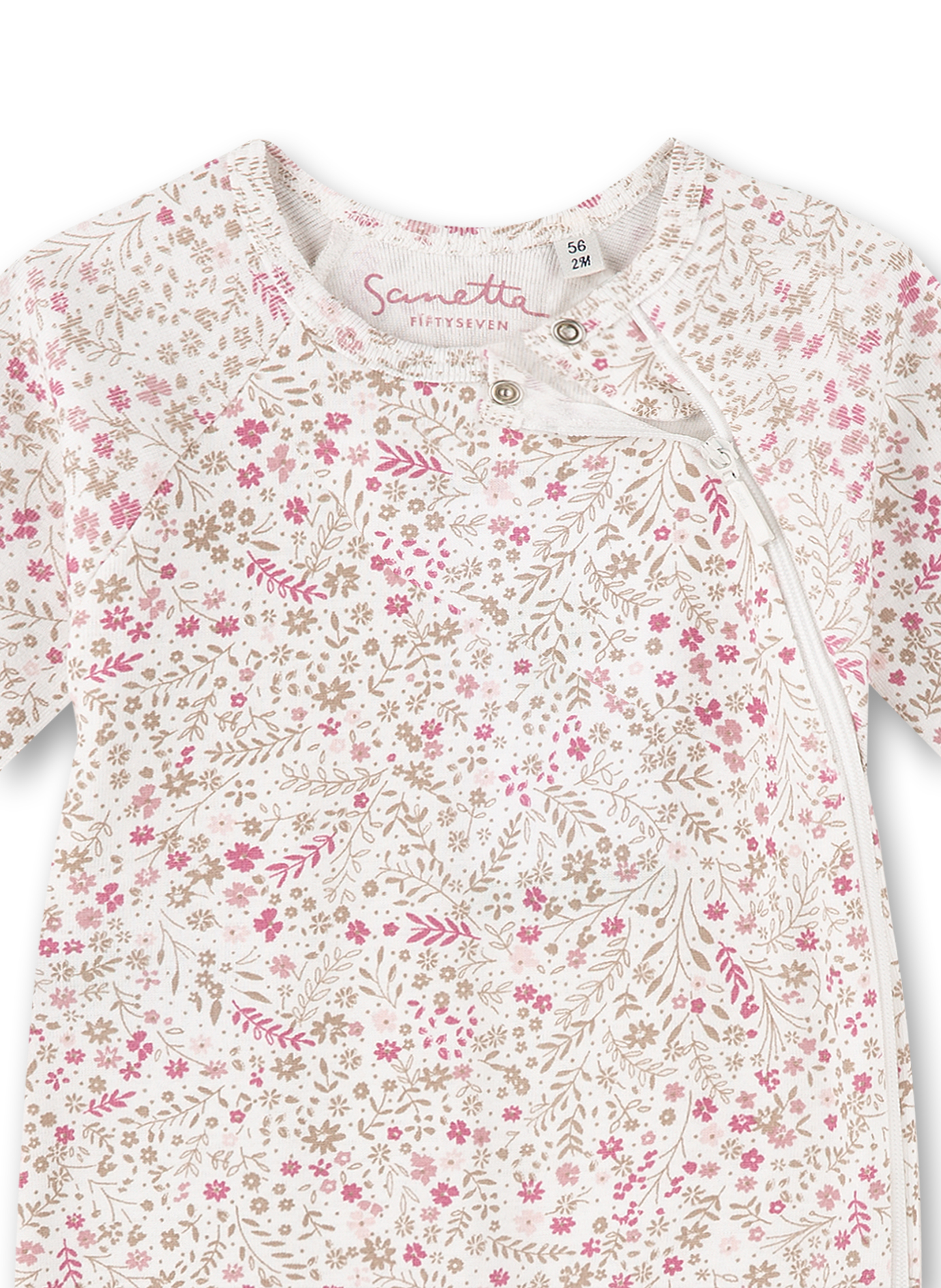 Mädchen-Overall Off-White Blumen-Allover Lovely Teddy