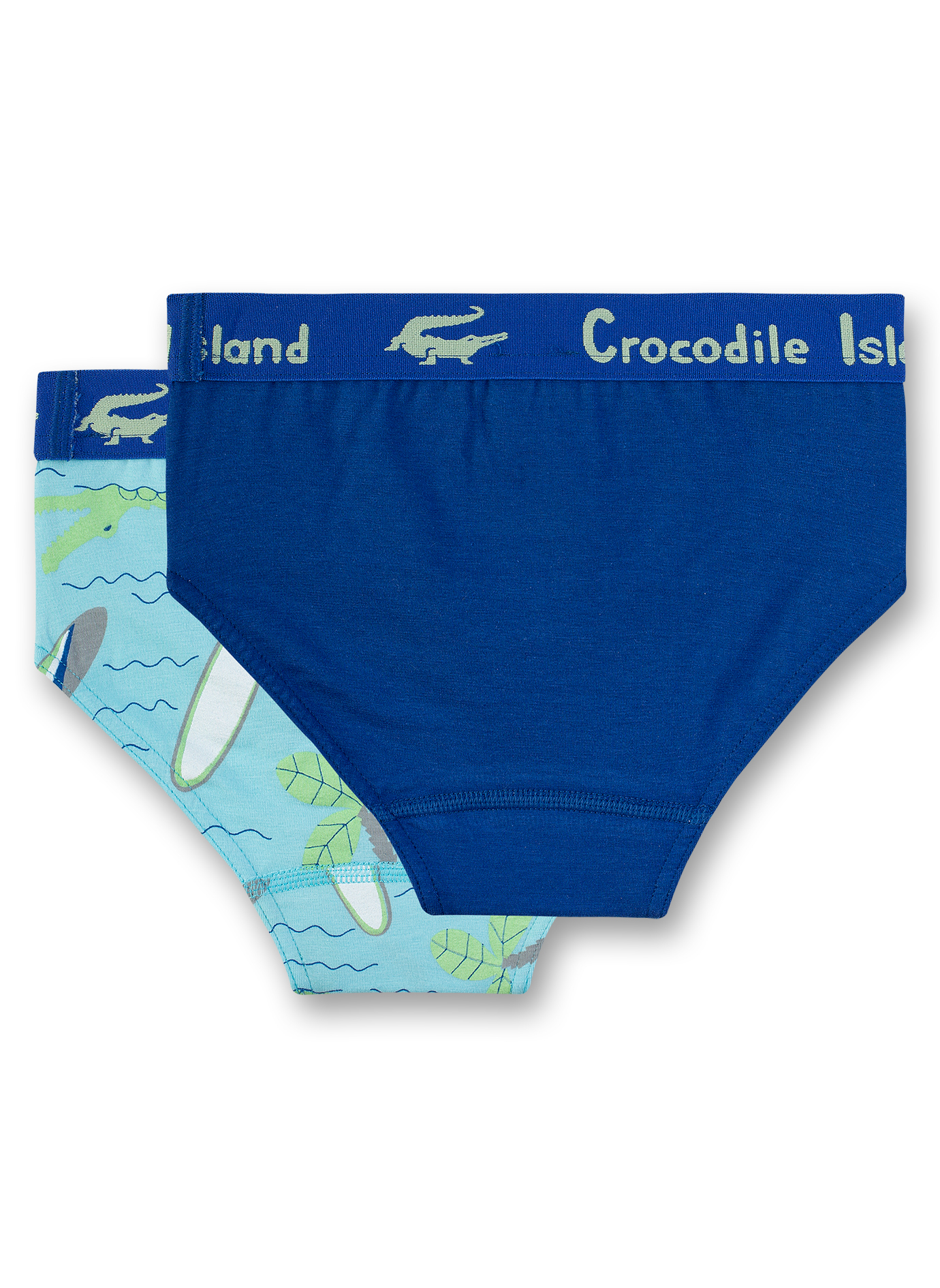 Jungen-Slip (Doppelpack) Blau und Hellblau Crocodile Island