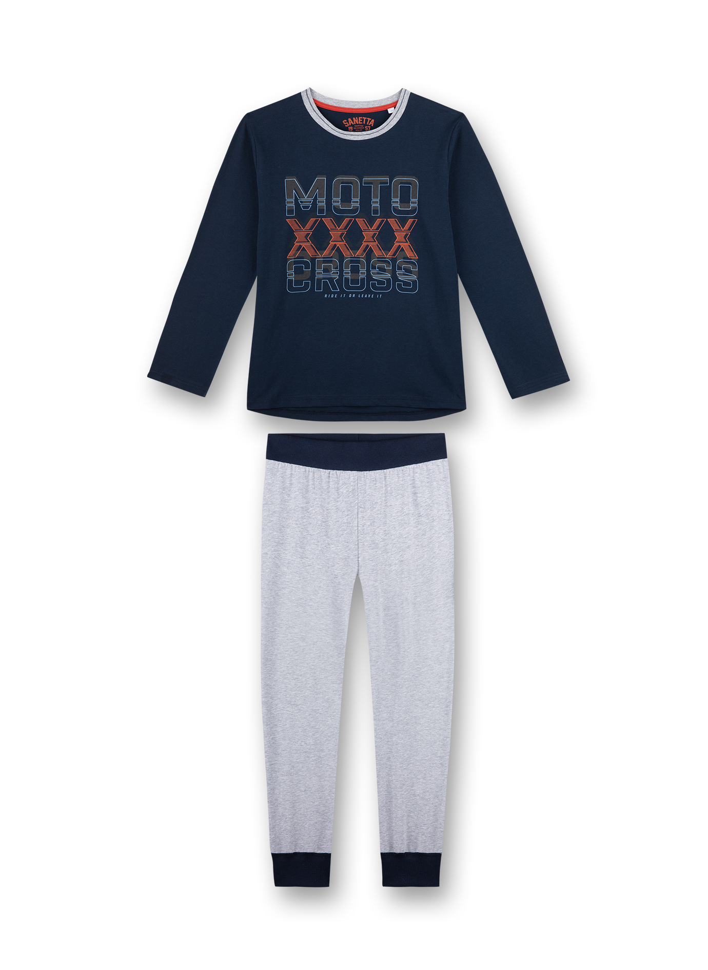 Jungen-Schlafanzug Blau Biker Boy
