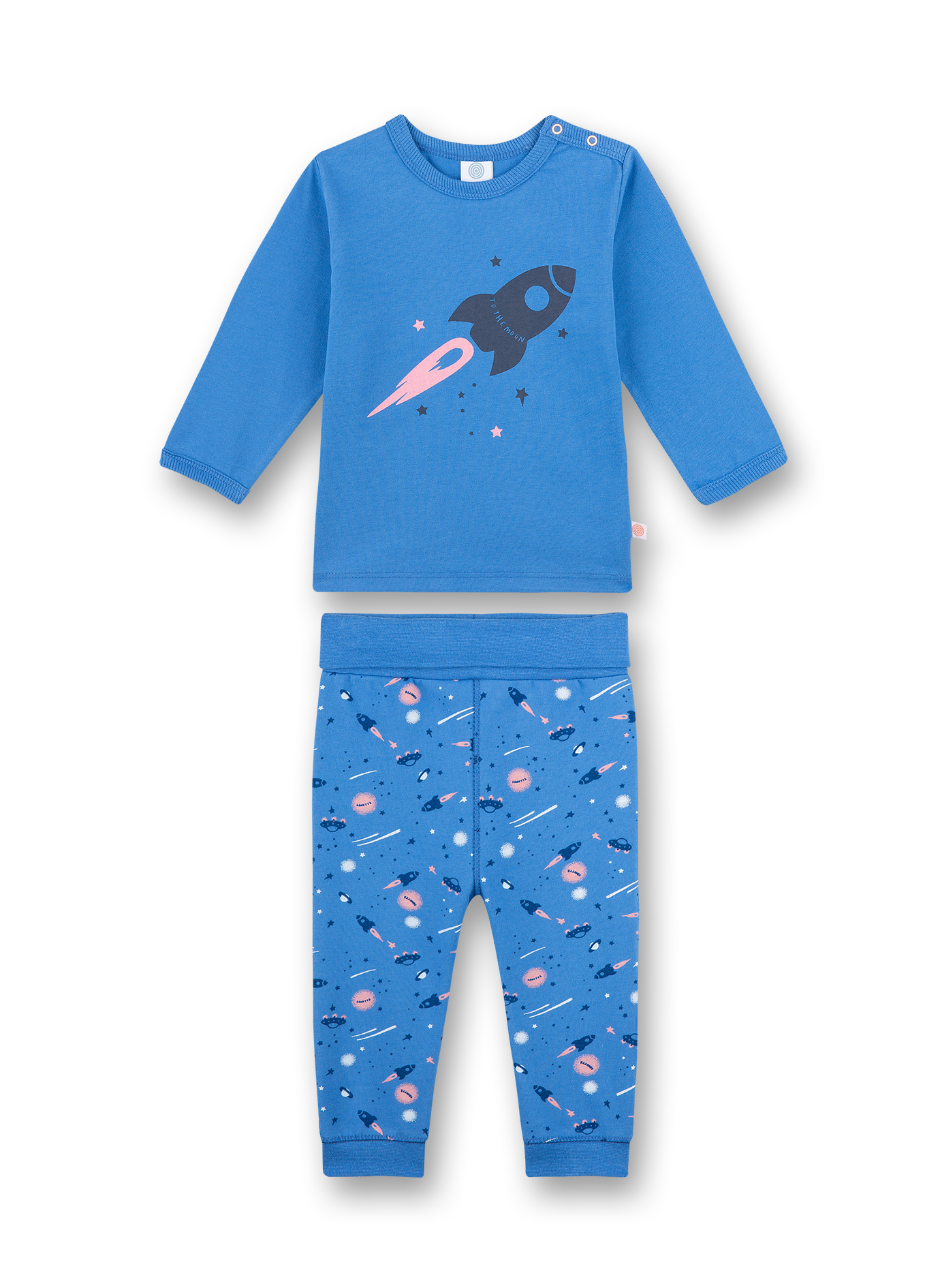 Jungen-Schlafanzug Blau To the Moon