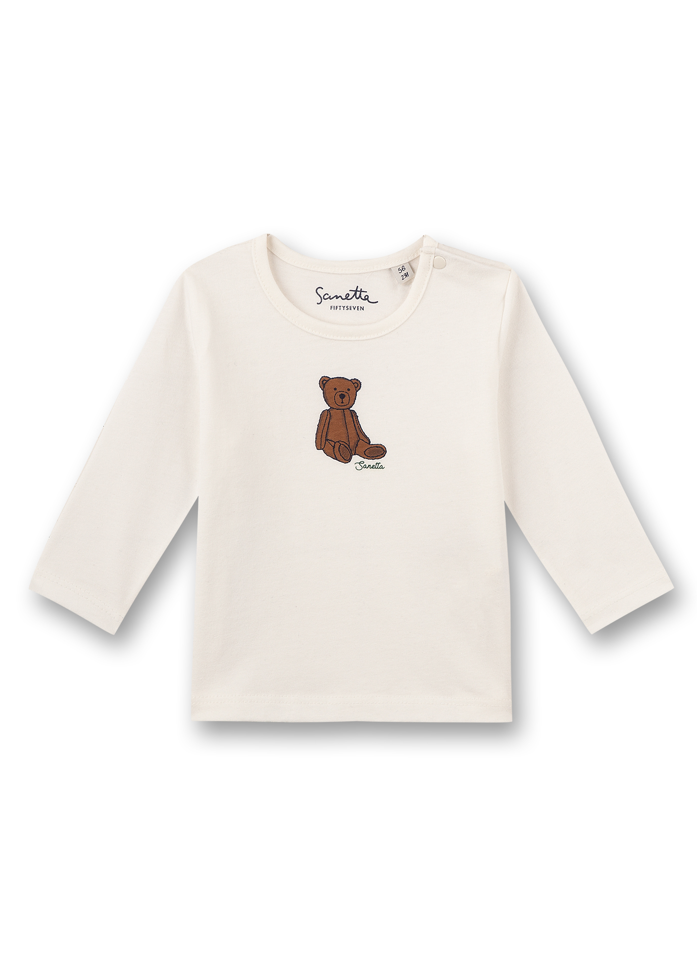 Jungen-Shirt langarm Off-White Little Teddy