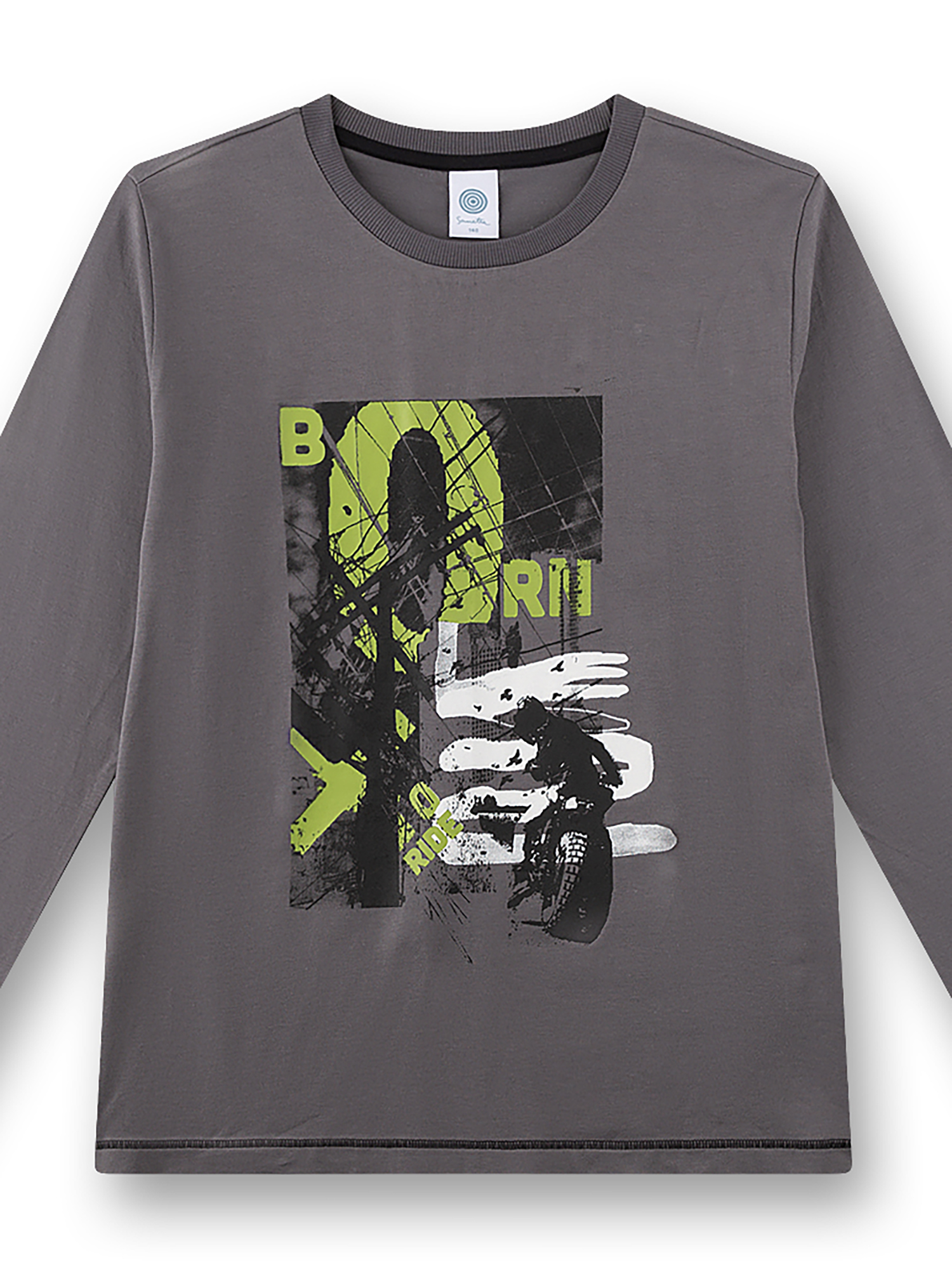 Tee, Graphic, Motorrad, Druck, Graue Farbe