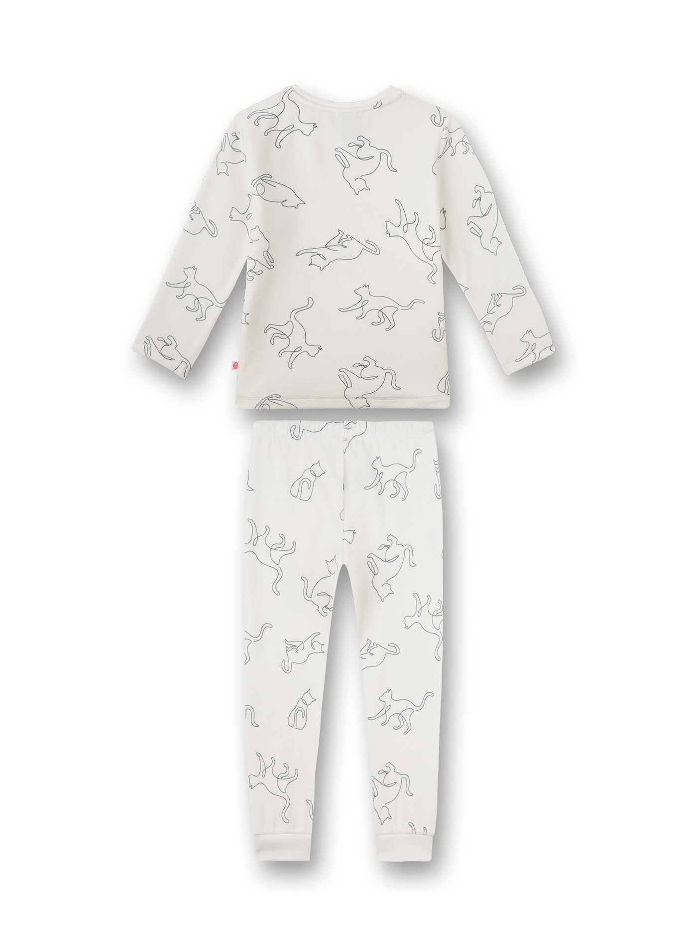 Mädchen-Schlafanzug Off-White aus Nicki Fancy Cat
