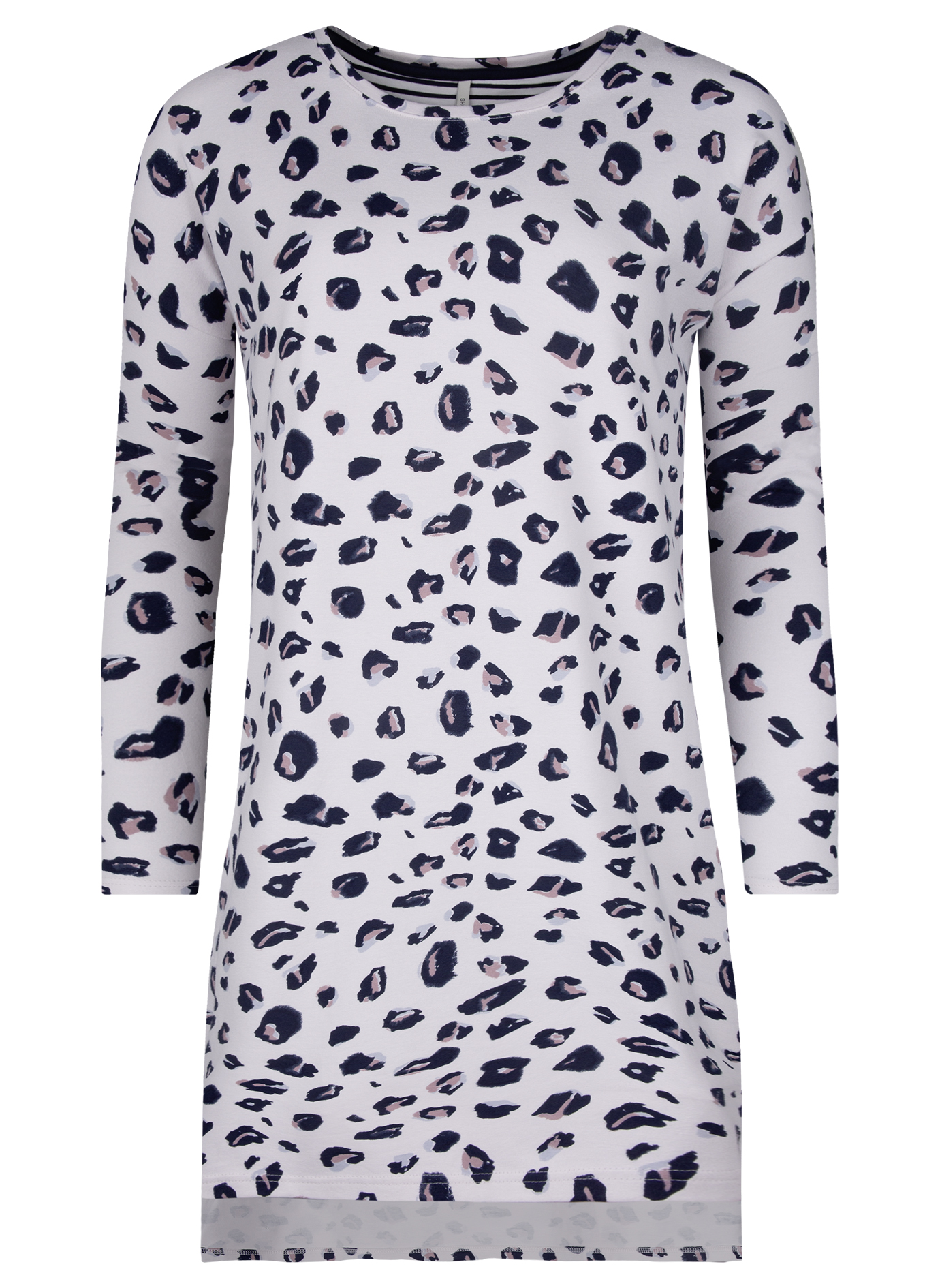 Damen-Nachthemd Beige Leo-Allover
