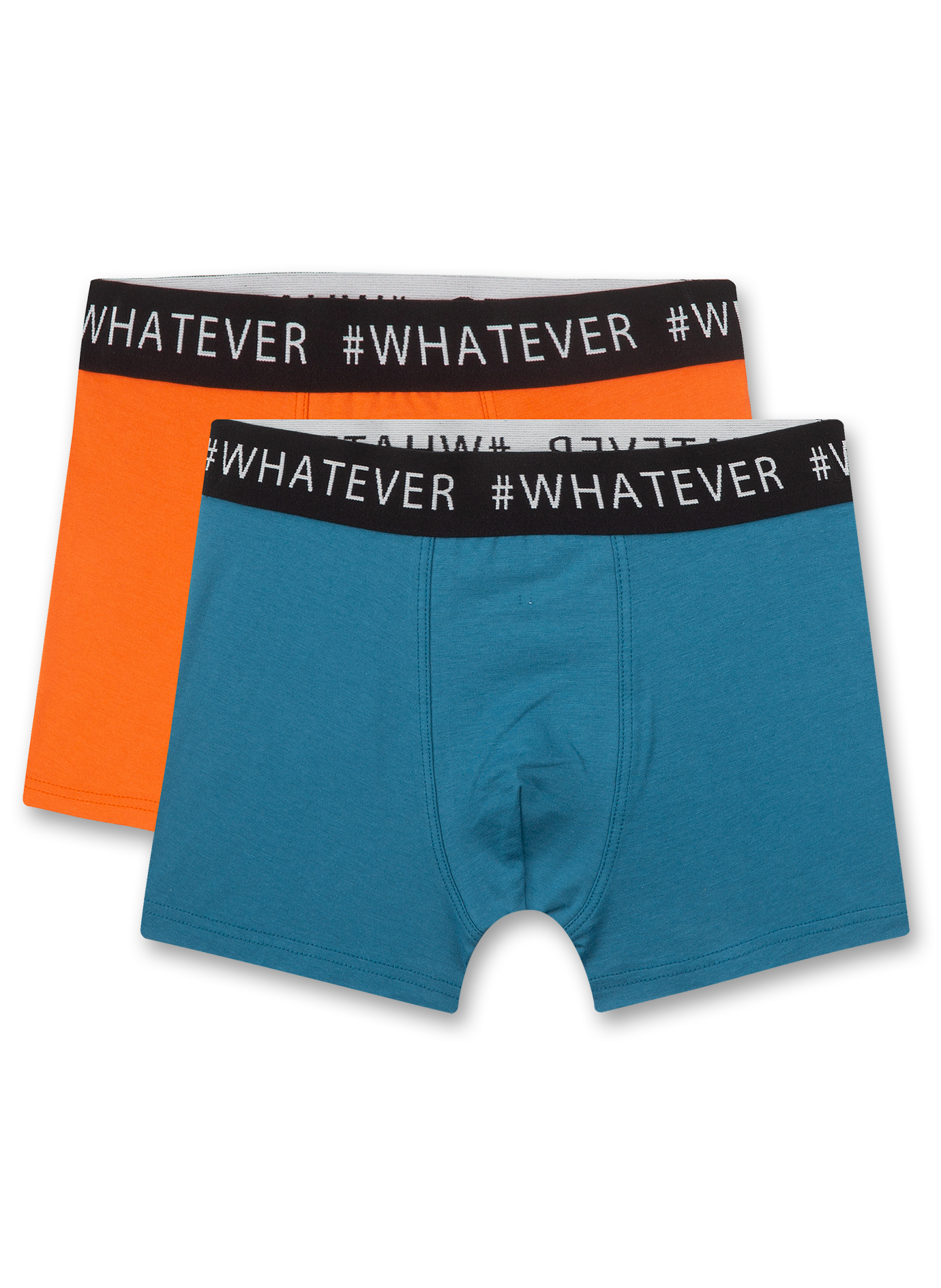 Jungen-Hipshorts (Doppelpack) Blau und Orange