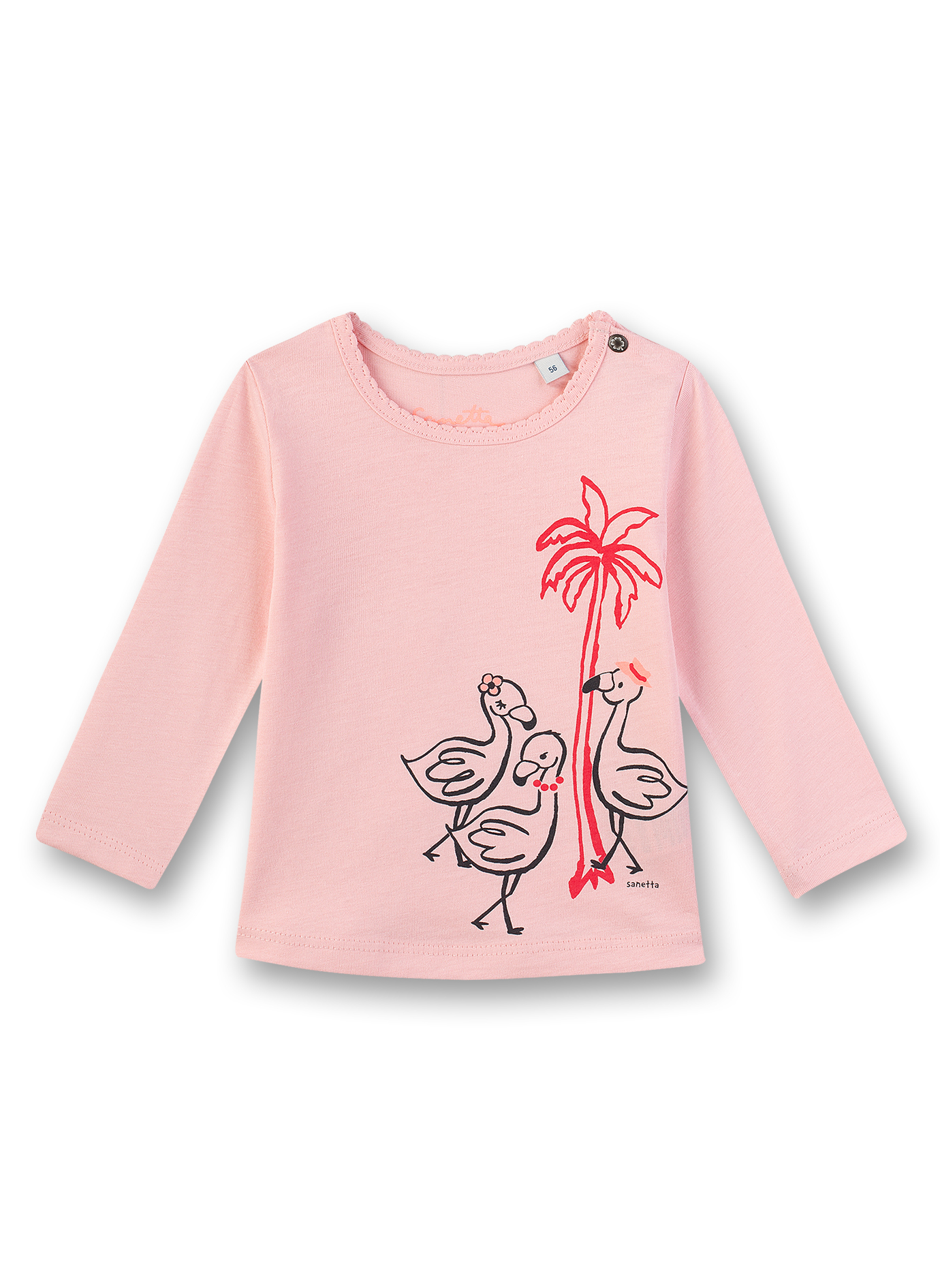 Mädchen-Shirt langarm Rosa Aloha