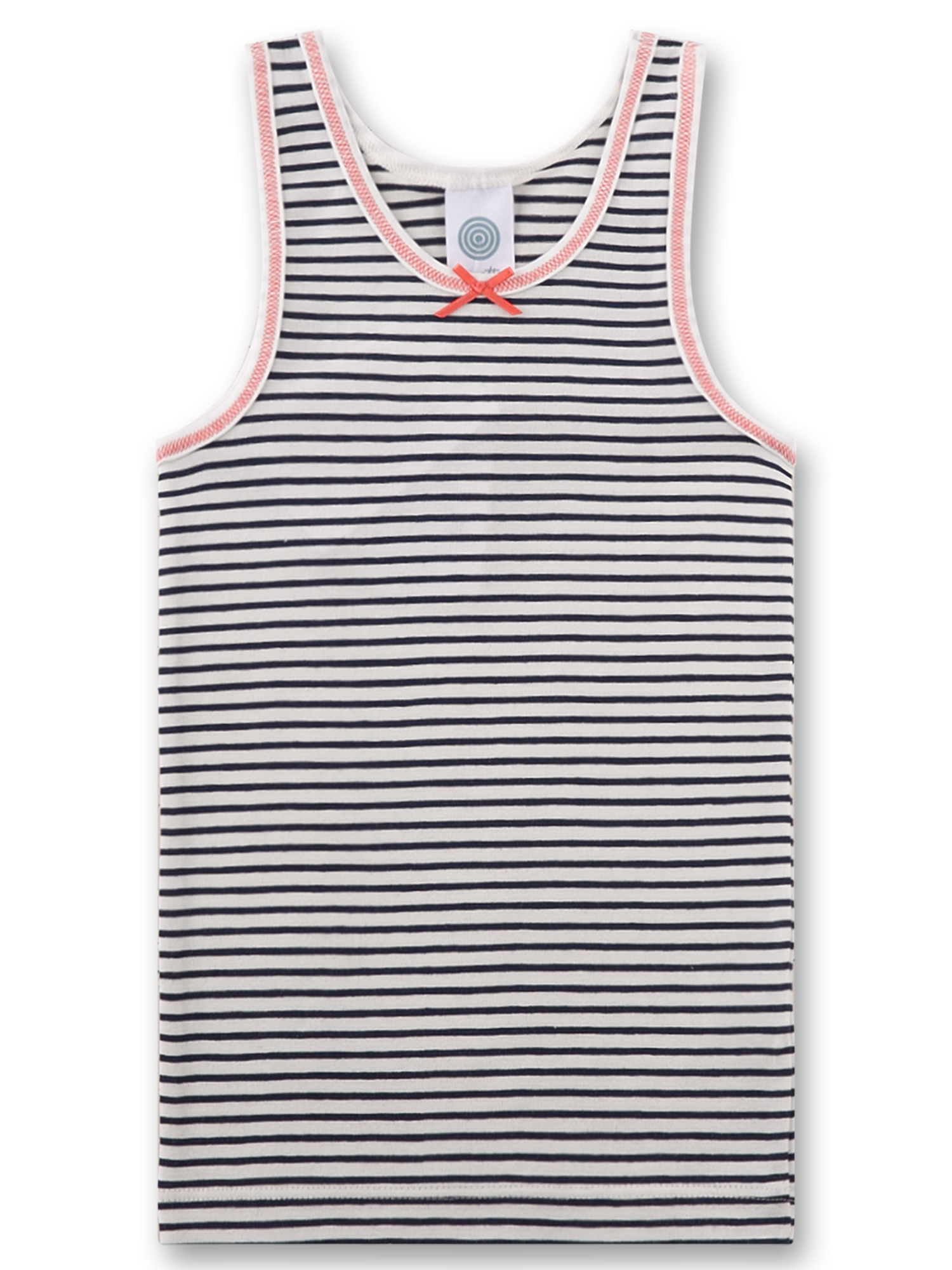 Mädchen-Unterhemd beige Ringel