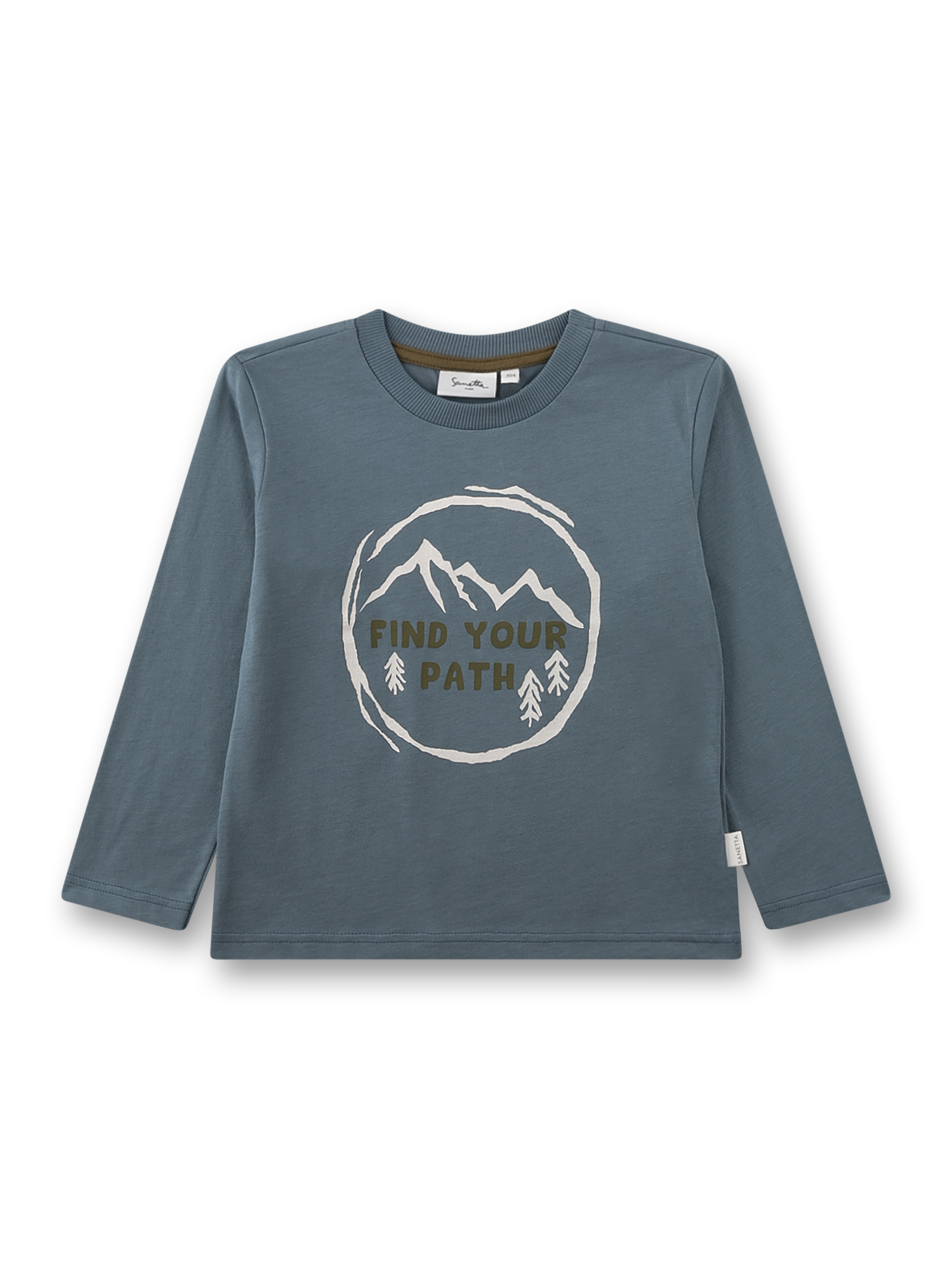 Jungen-Langarmshirt blau Berge