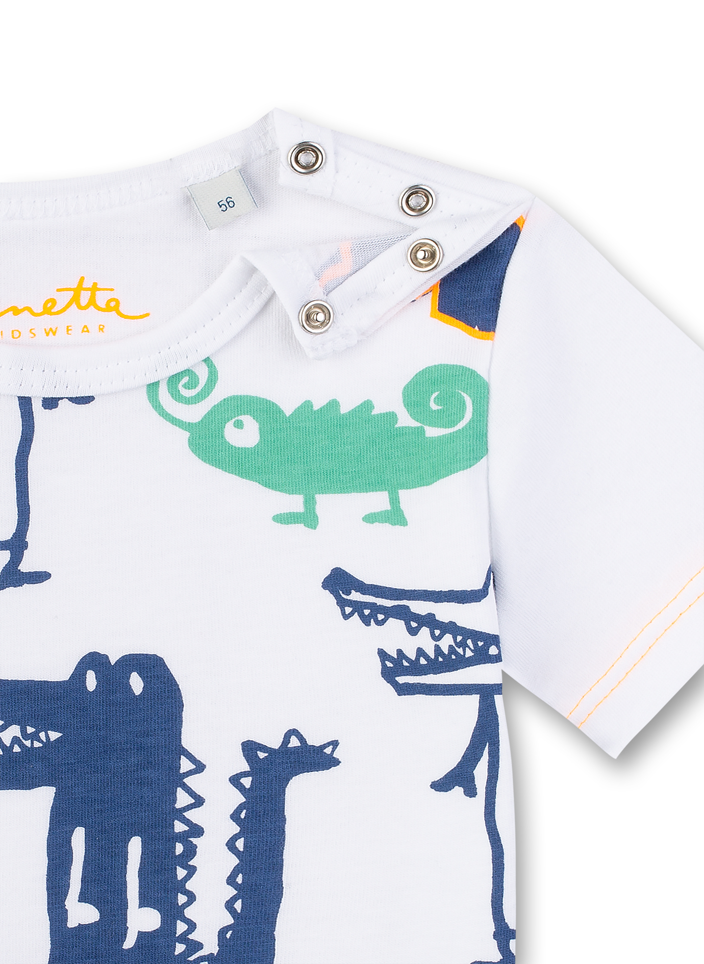 Jungen T-Shirt Weiß Croco and Friends