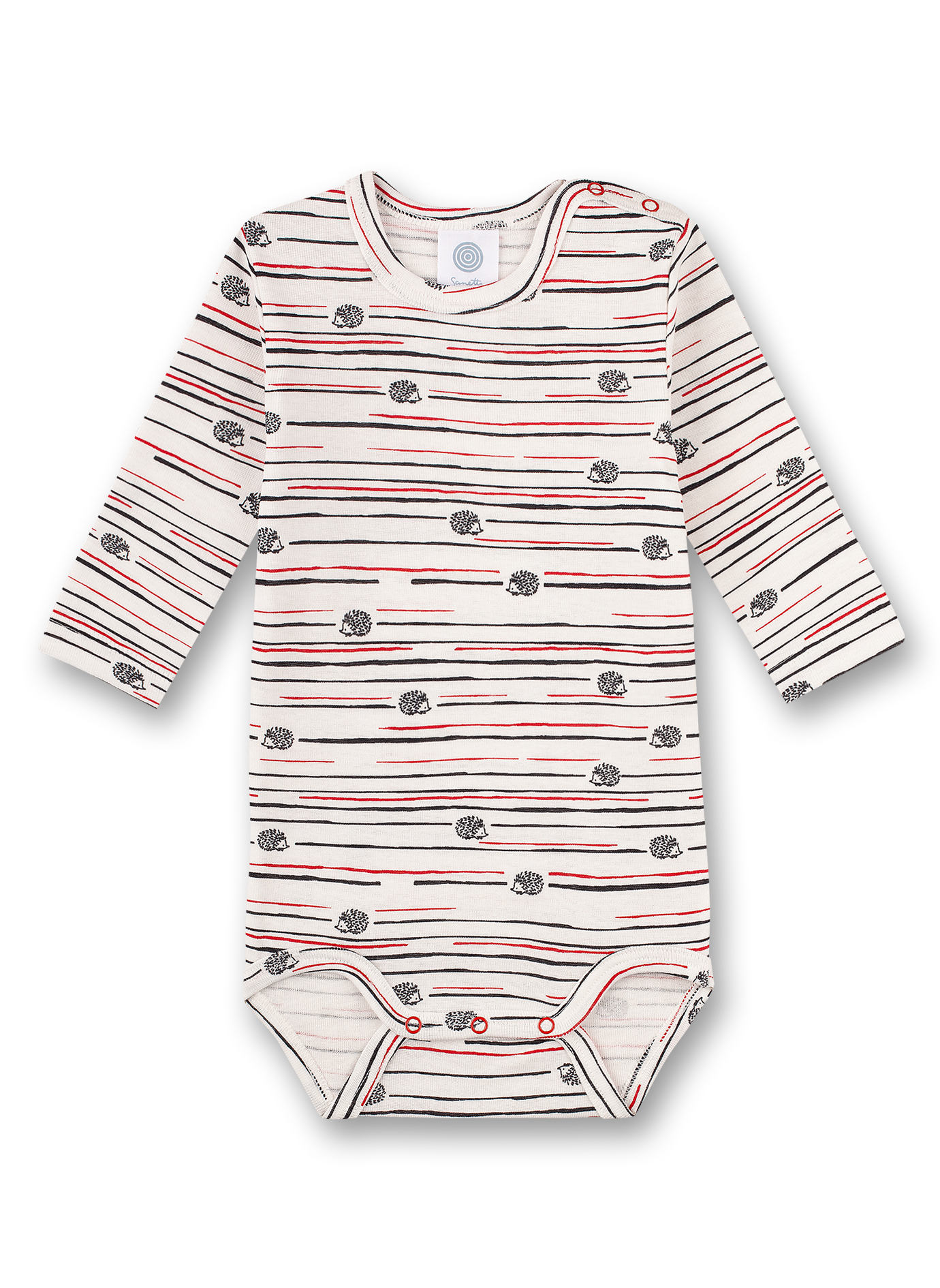 Jungen-Body langarm Streifen-Allover Little Wood