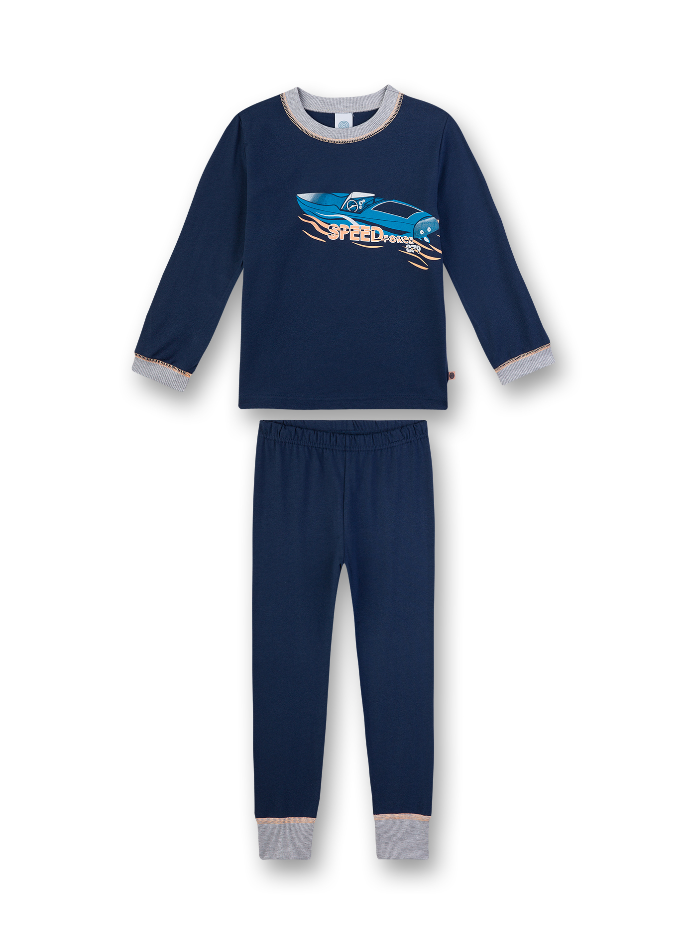 Jungen-Schlafanzug lang Blau Speedboat