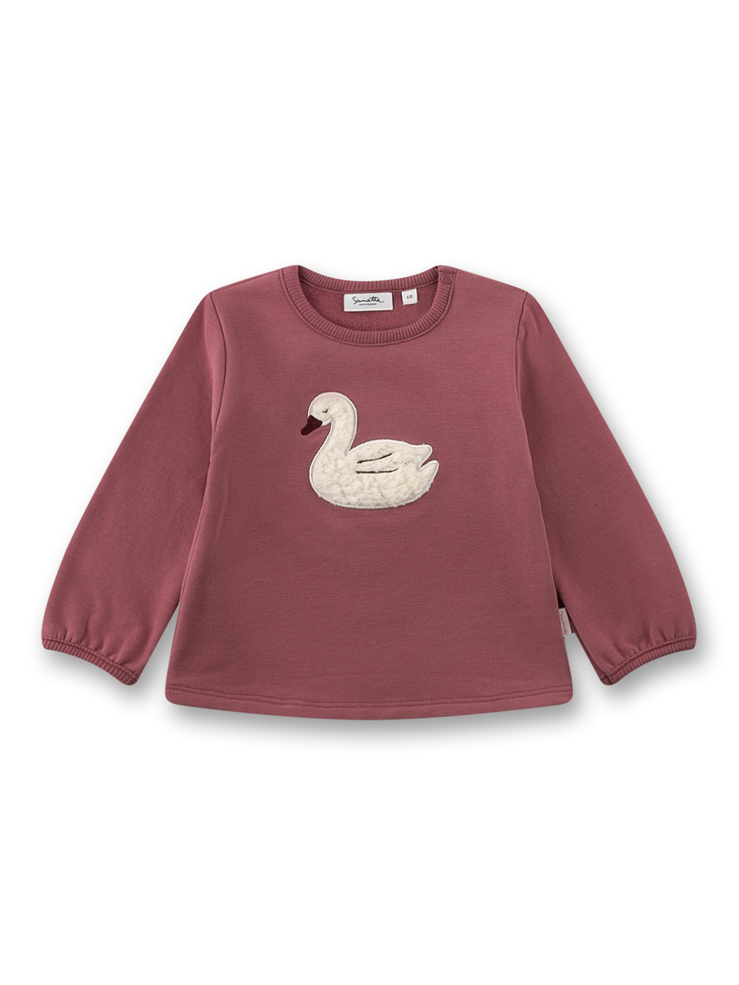 Mädchen-Sweatshirt rot Schwan