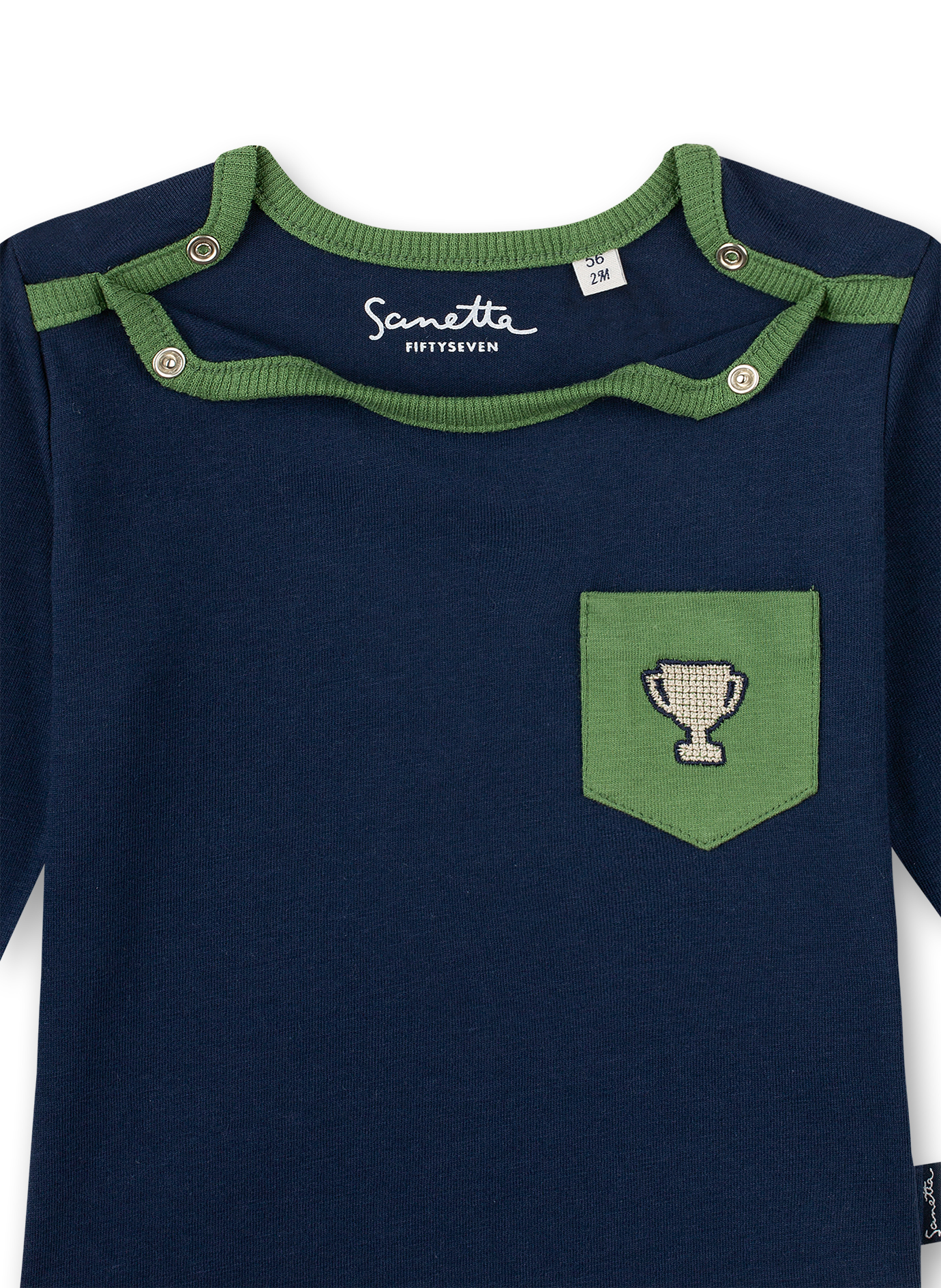 Jungen-Shirt langarm Dunkelblau Lucky Winners