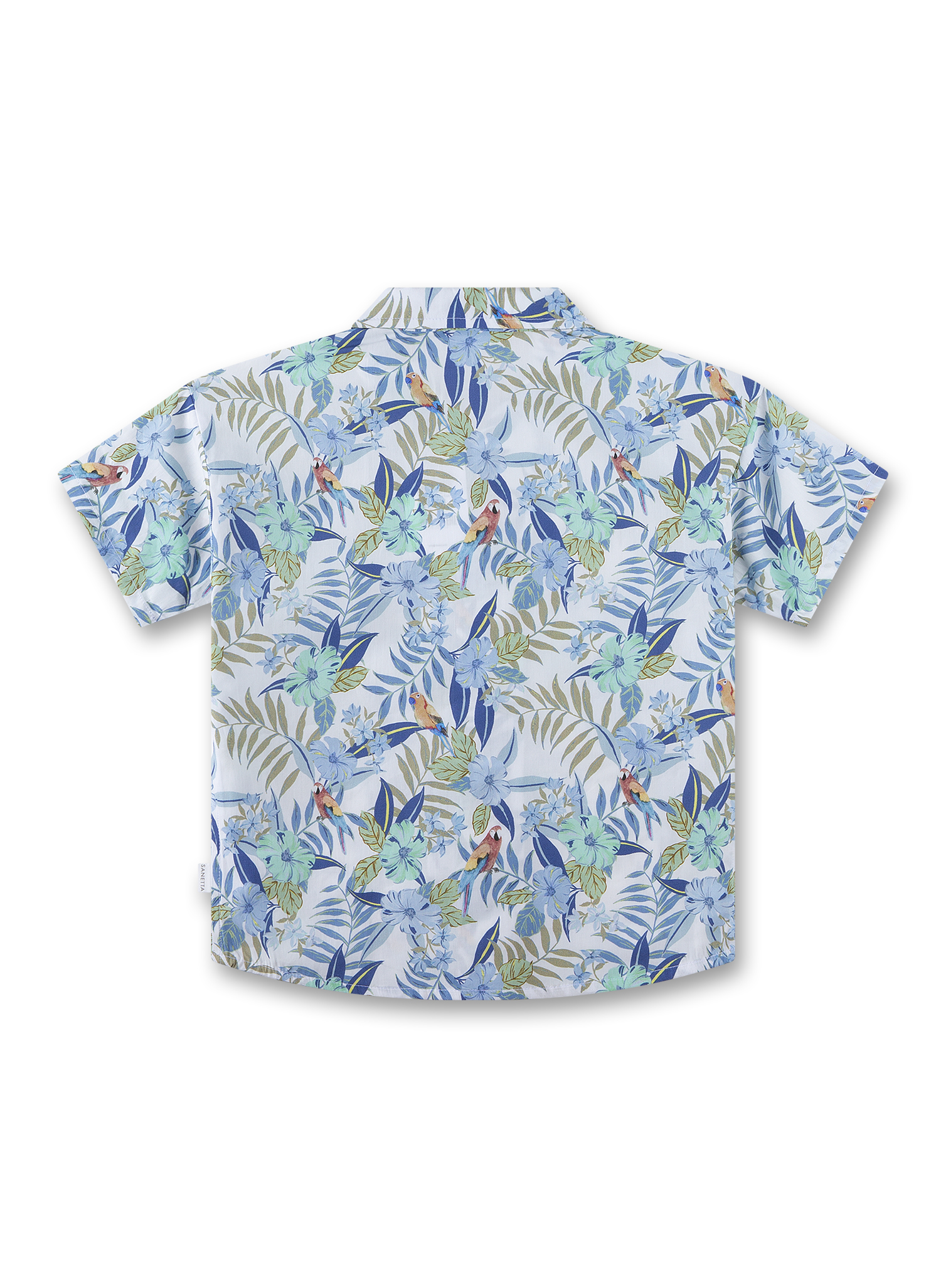 Hawaii-Hemd, Hawaiianisches Hemd, Floral-Print, Kurzarm, Blau toner