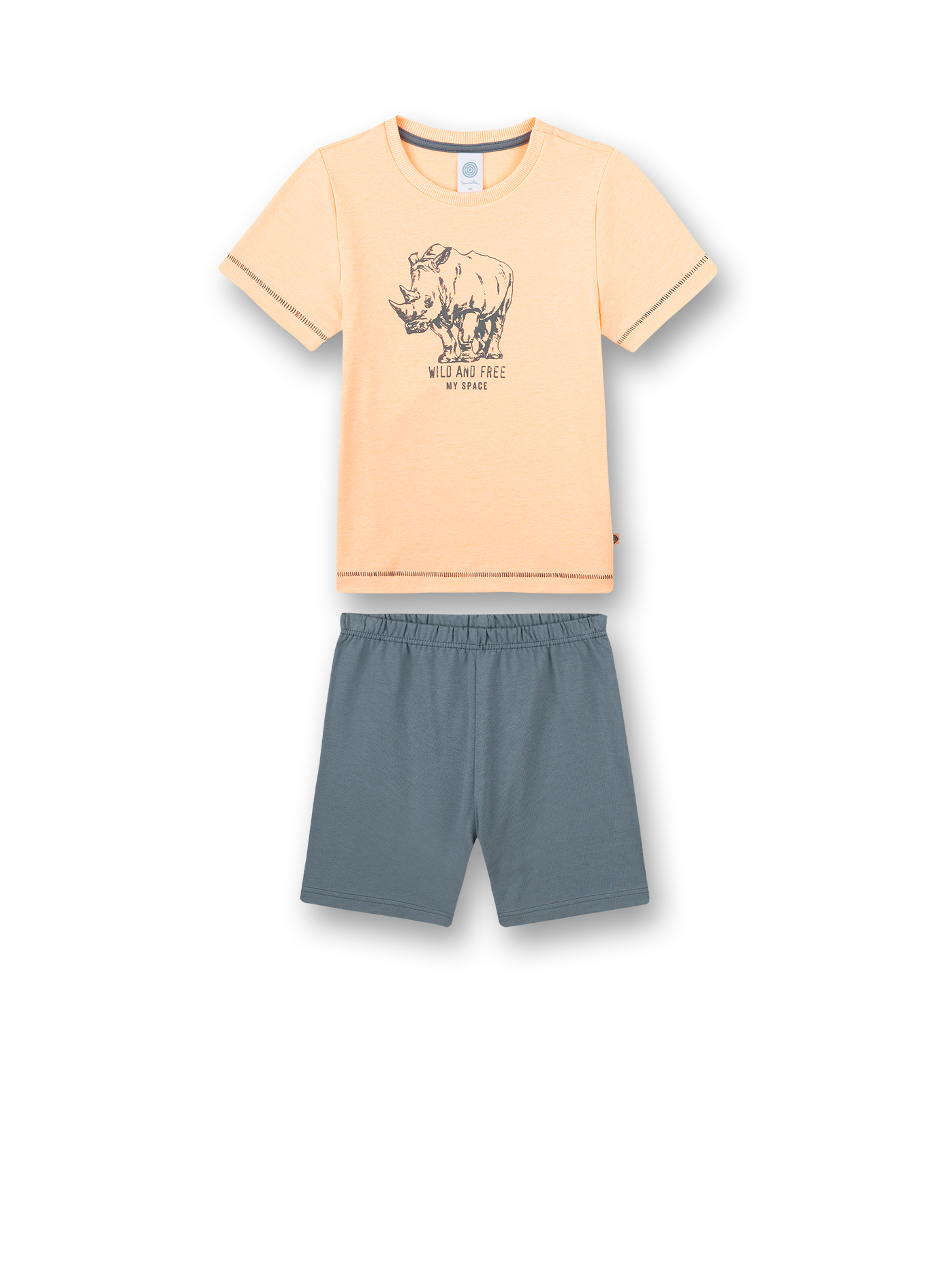 Jungen-Schlafanzug kurz Orange Wild at Heart