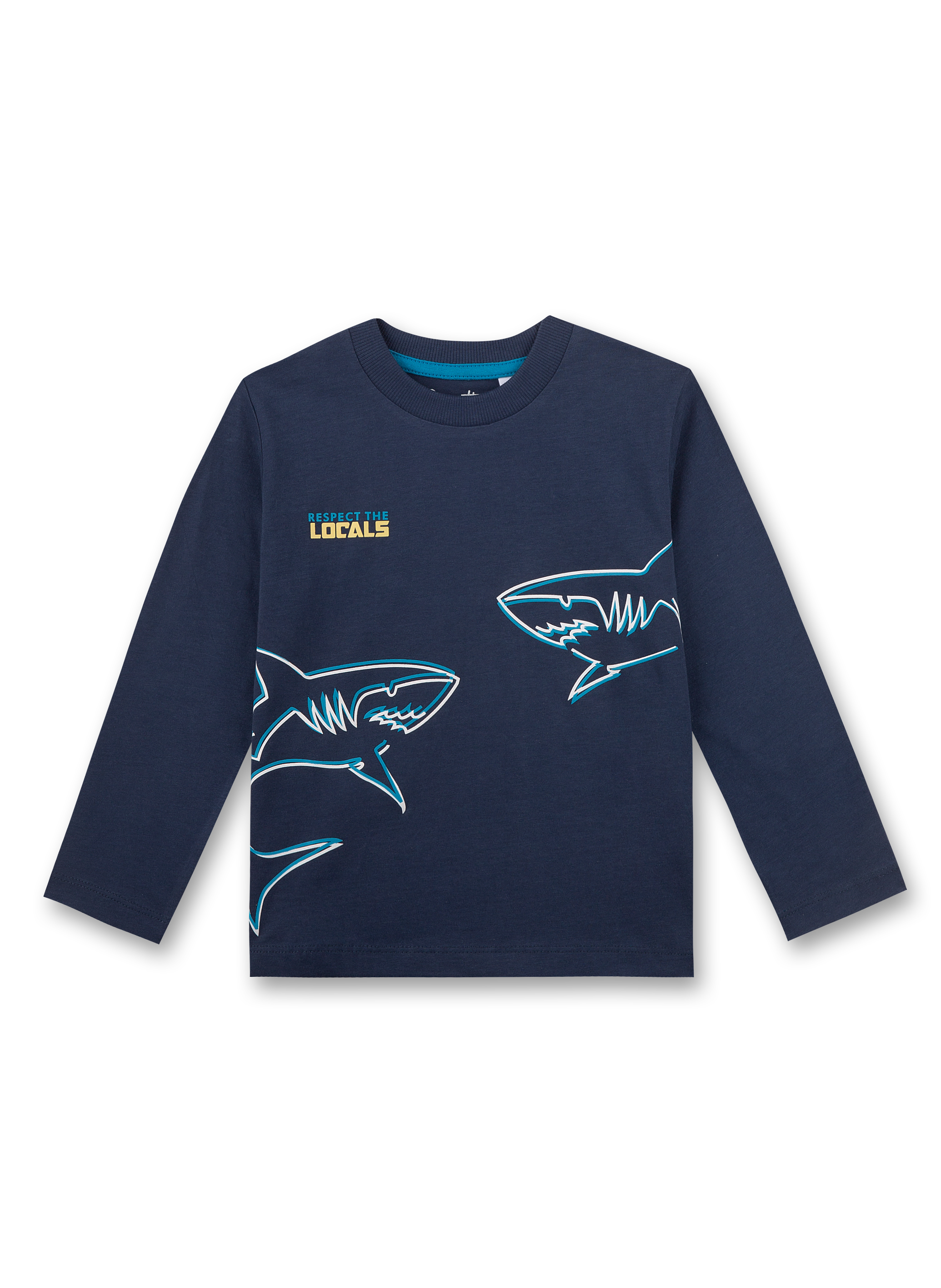 Jungen-Shirt langarm Dunkelblau