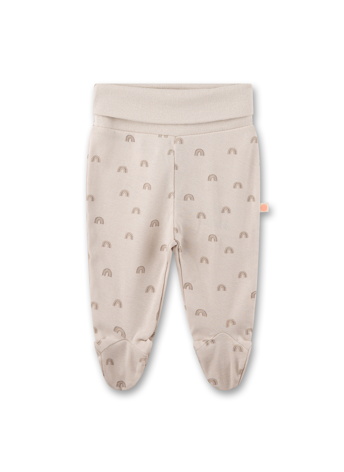 Newborn-Hose mit Fuß beige